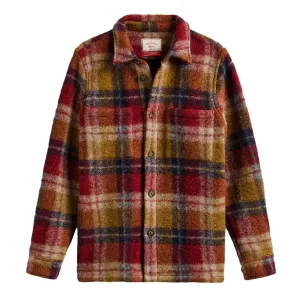 Neutral Shade Portuguese Flannel Parker Overshirt Bordeaux
