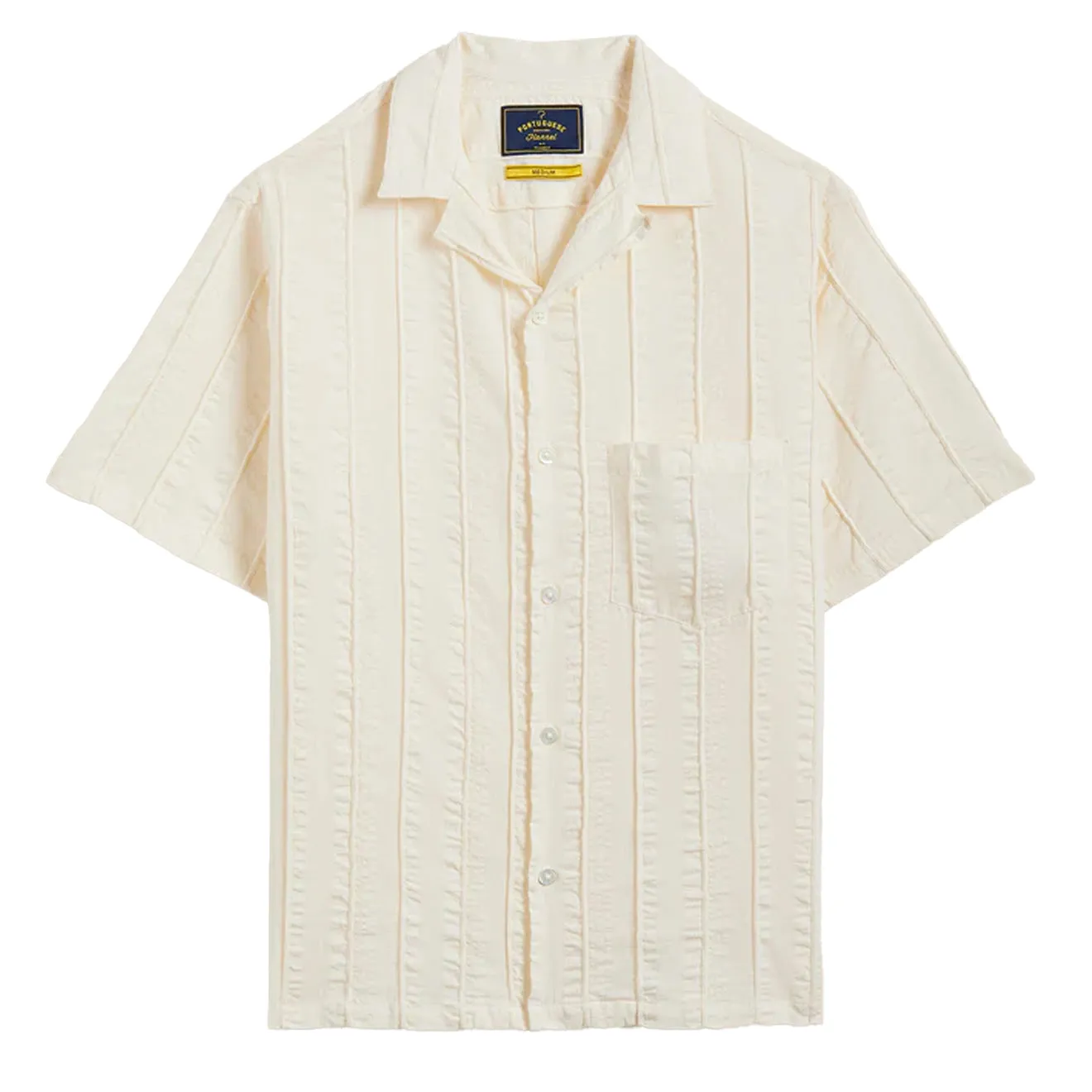 Portuguese Flannel Punta S/S shirt White Tailored Style Youthful Vibe