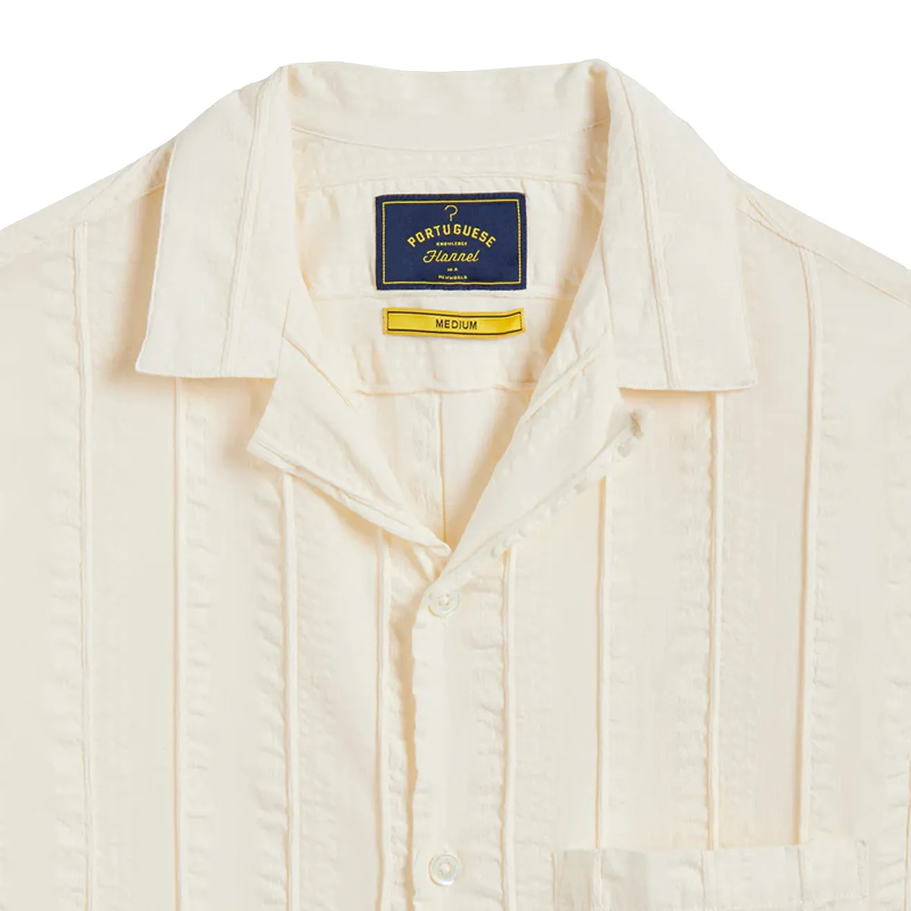 Portuguese Flannel Punta S/S shirt White No Slip Shoulder Grip