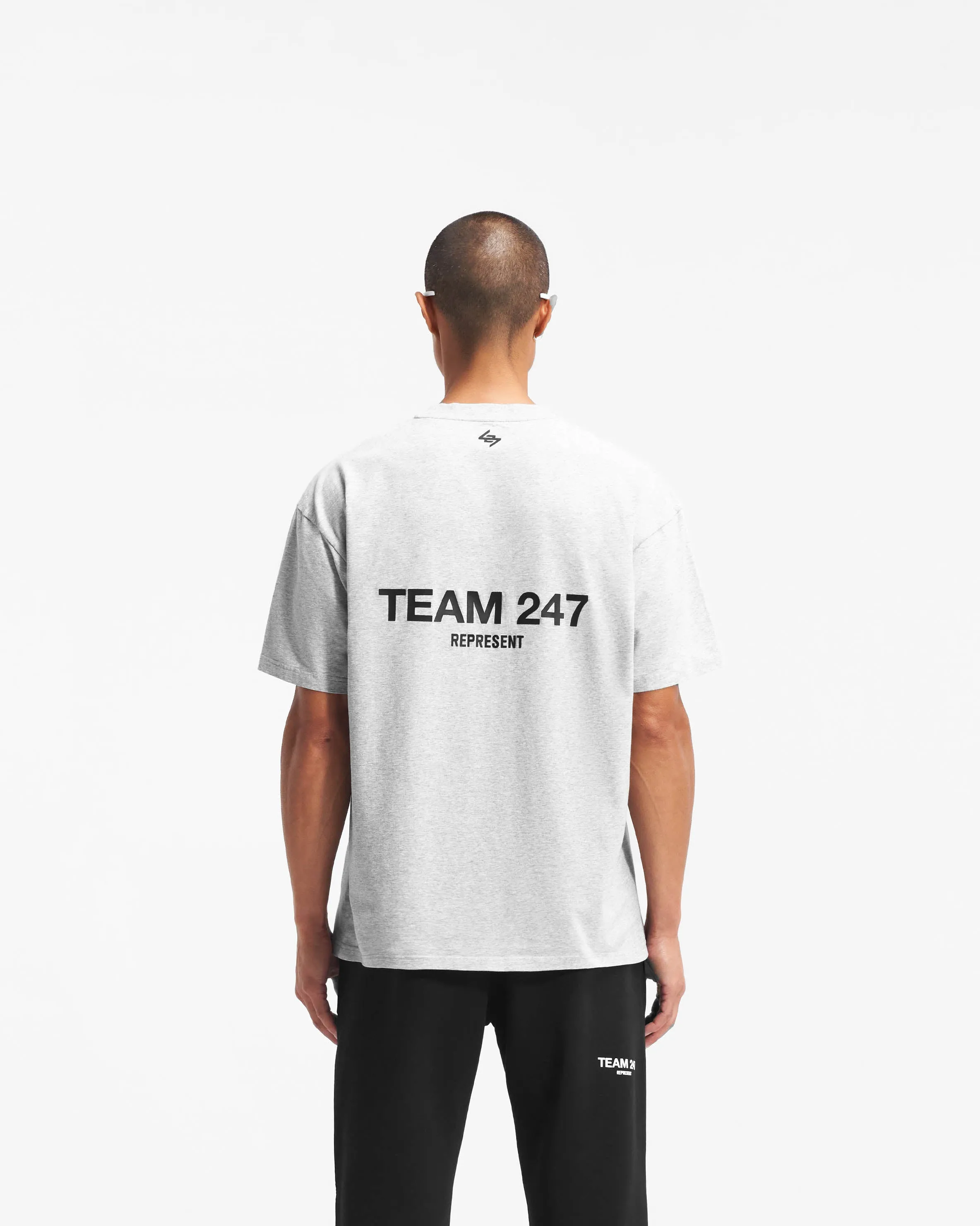 Airflow Mesh Panels Team 247 Oversized T-Shirt - Ash Grey