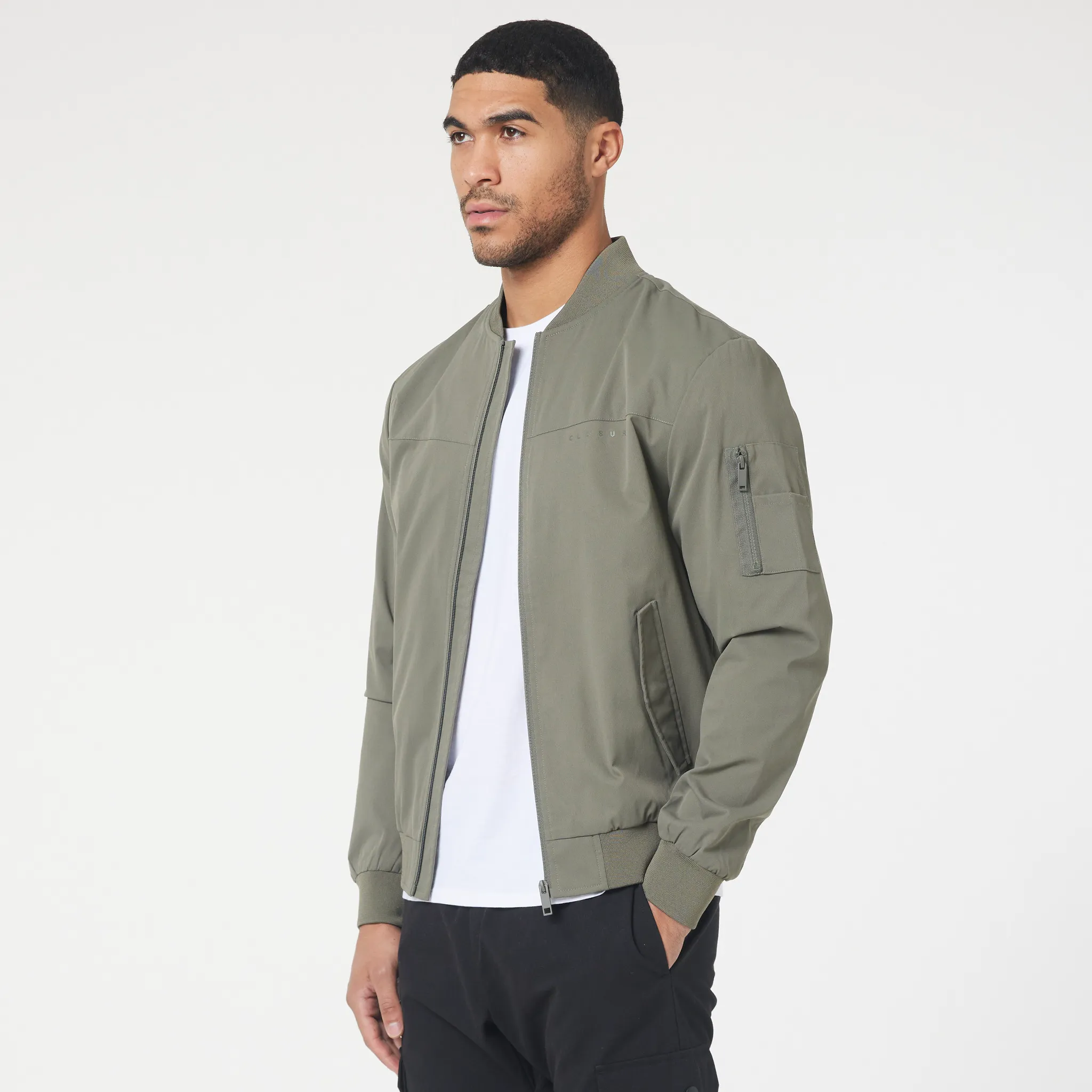 Premium Bomber Jacket | Washed Khaki Travel Commuter Layer