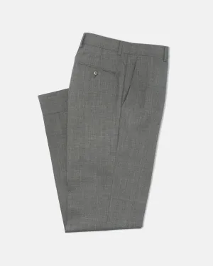 Utility Fit Made-in-Canada Medium Grey Tropical Wool Trousers