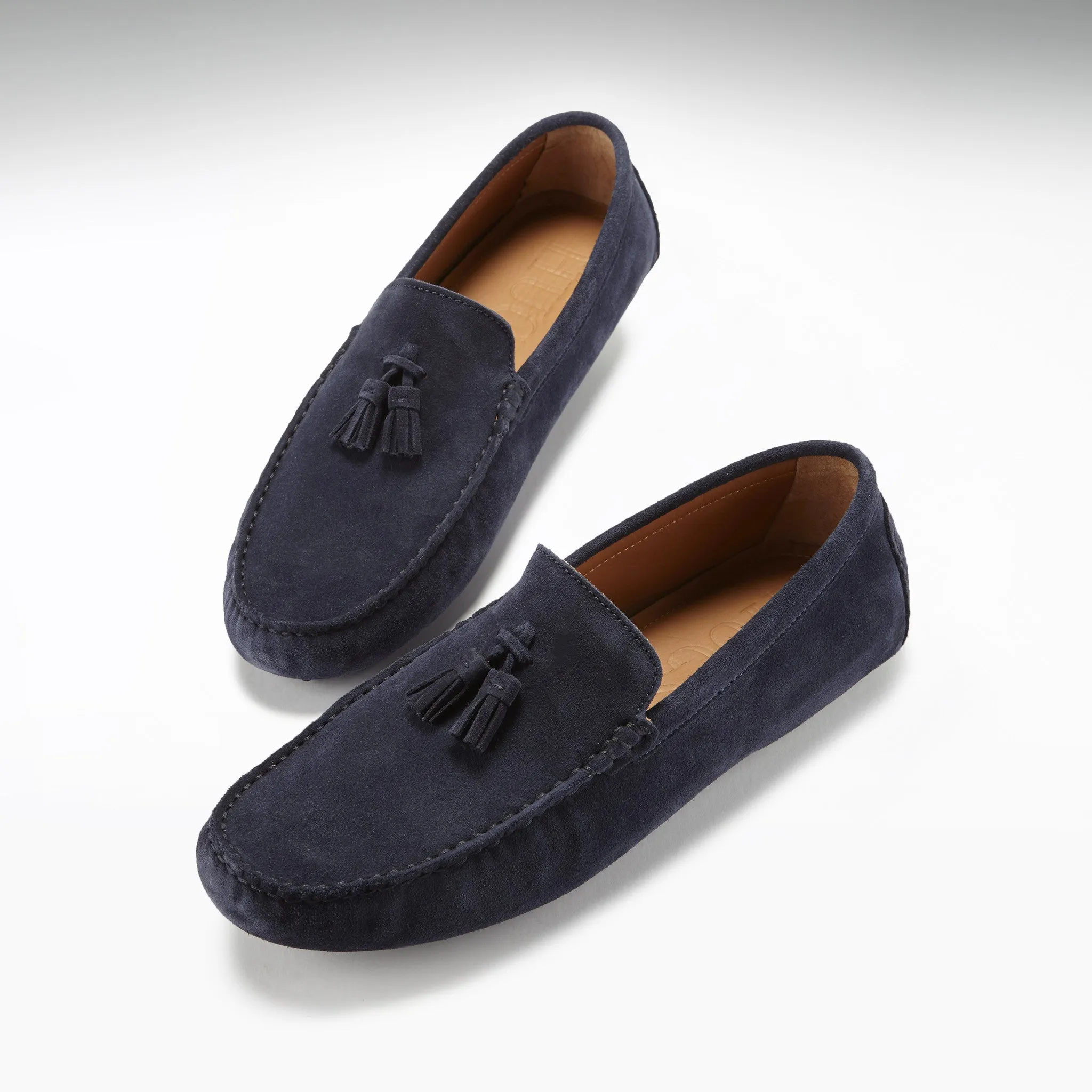 Tasselled Driving Loafers, navy blue suede Weekend Pace