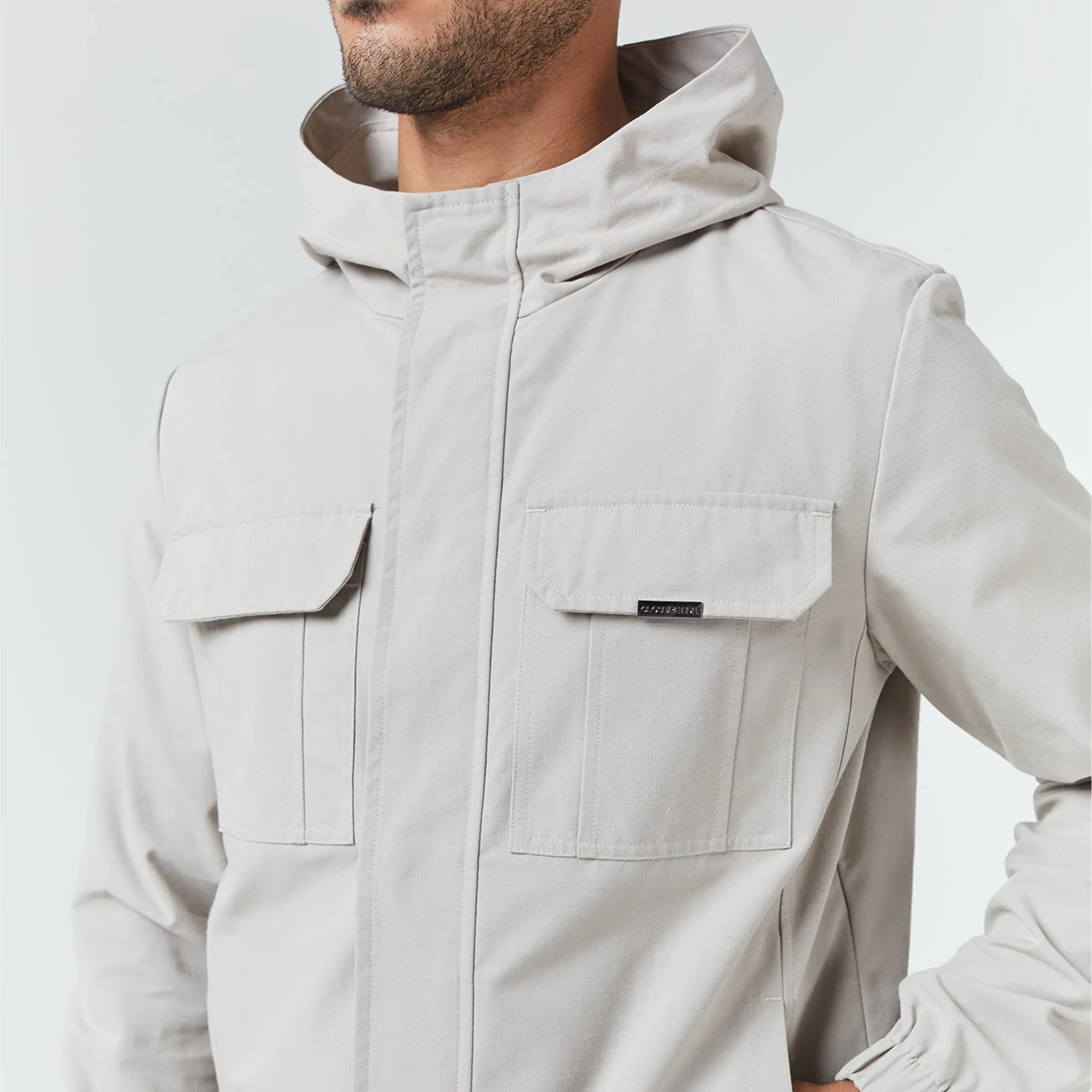 FullCoverageHood Premium Ripstop Jacket | Stone
