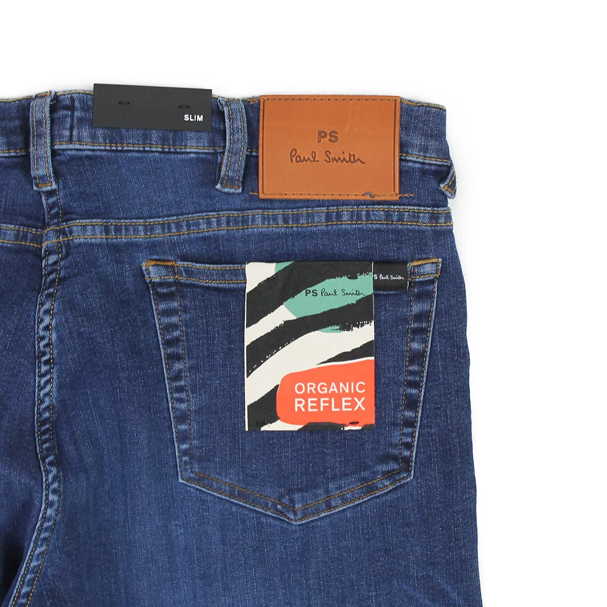 PS Paul Smith - Slim Fit 'Organic Reflex' Jeans in Blue Low Impact Processing