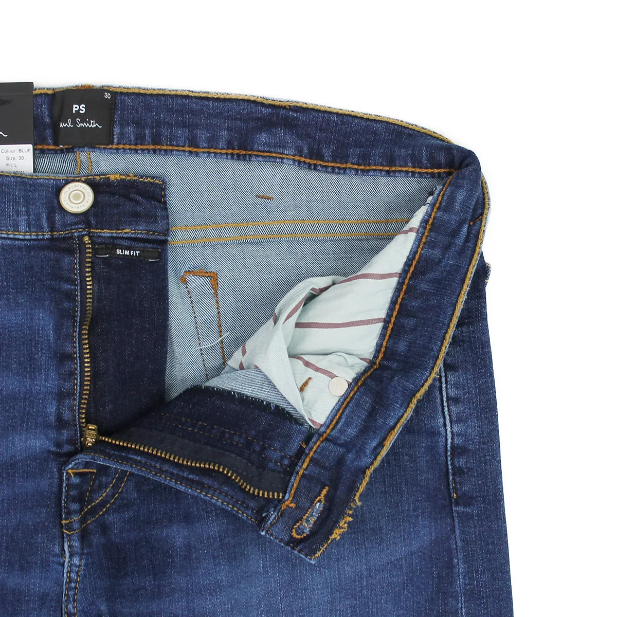 PS Paul Smith - Slim Fit 'Organic Reflex' Jeans in Blue Student Outfit Streetwear Fan Everyday Piece