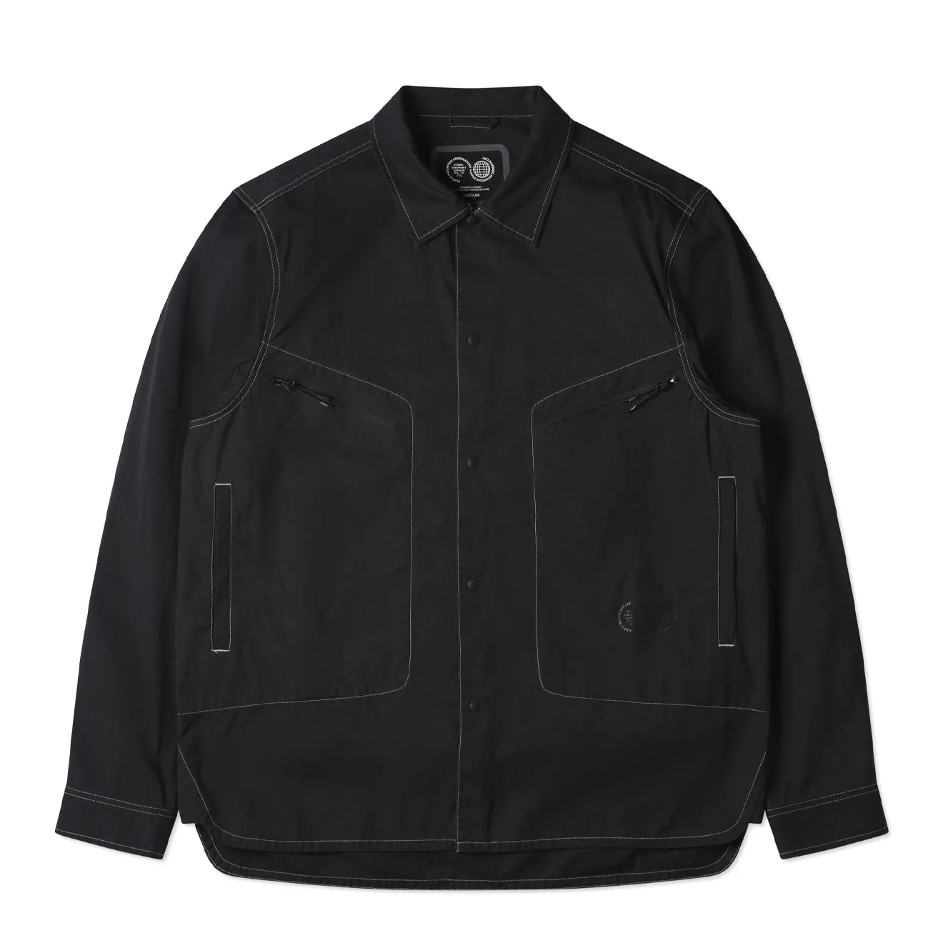 Purple Mountain Observatory L/S Trail Shirt Overshirt Black Relaxed Wear