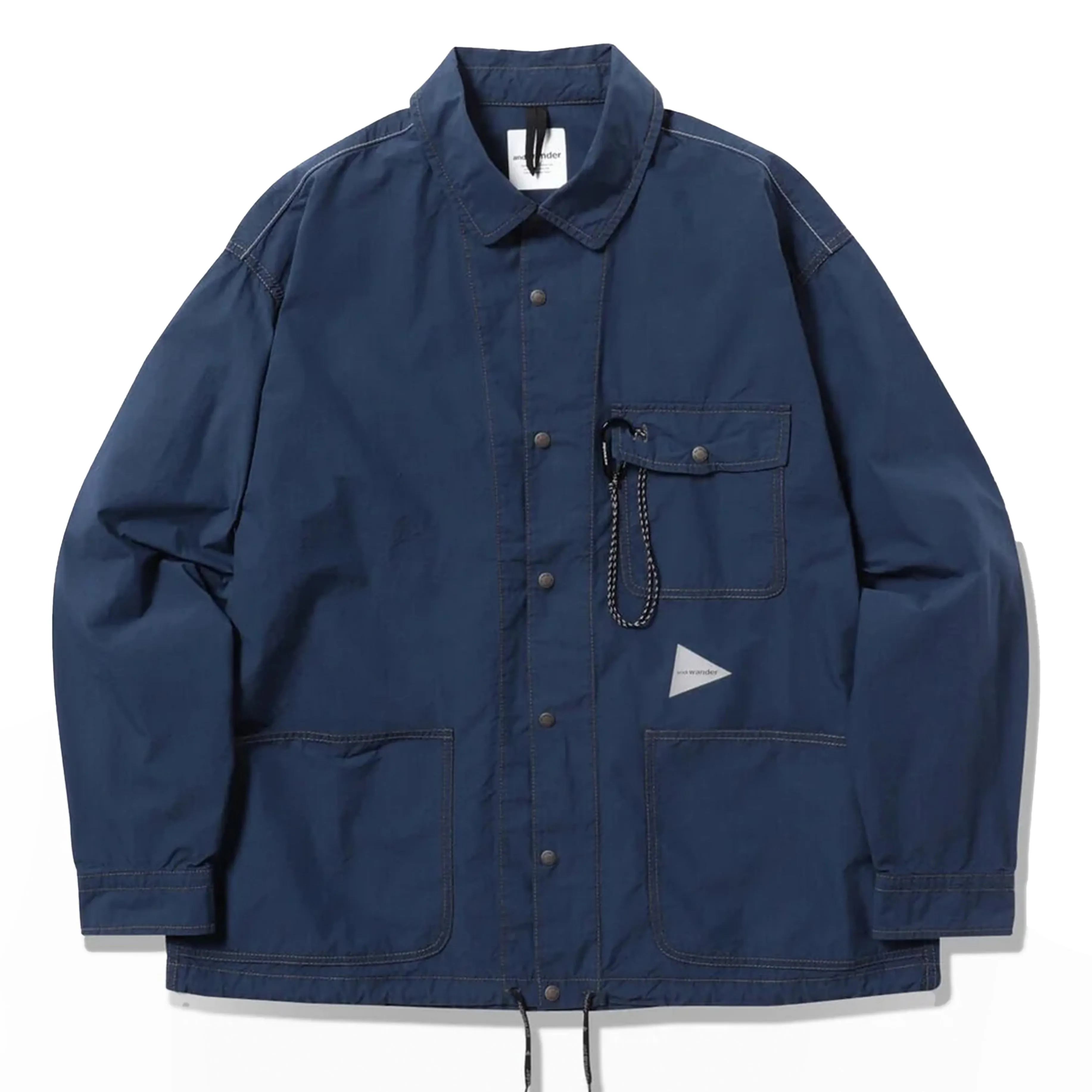 And Wander Cordura Cotton Rip Shirt Jacket Blue Lightweight Layers Abrasion resistant