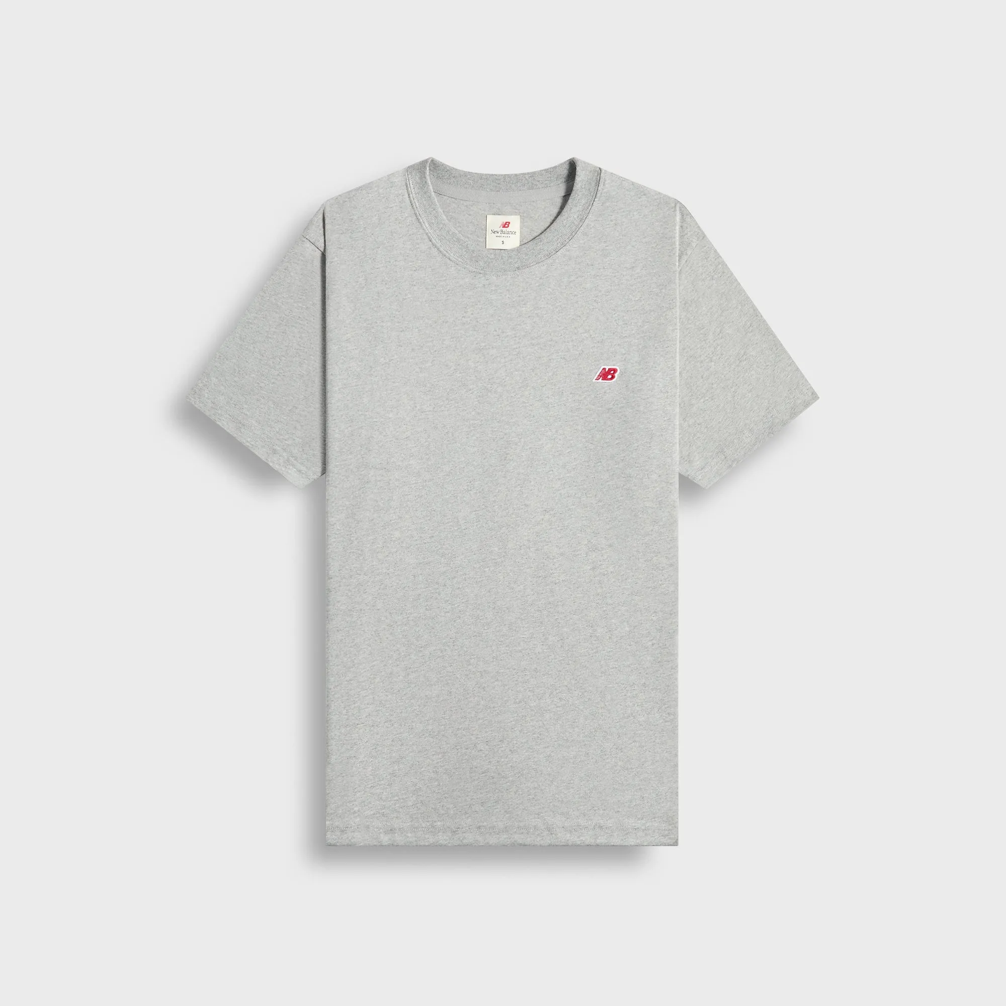 Longline Hemline LayeredHemDetails New Balance Made in USA Core Tee - Athletic Grey