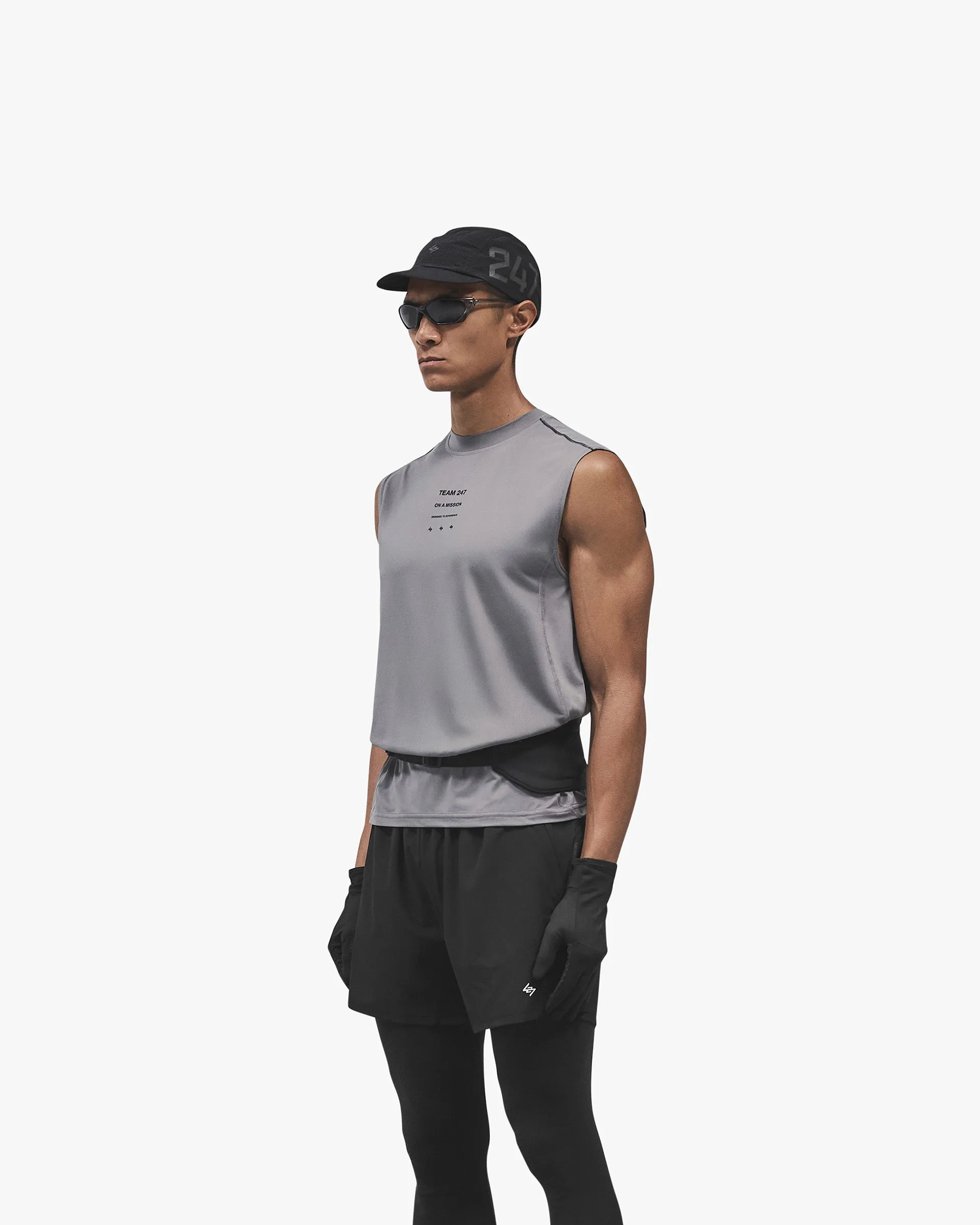 247 Trail Tank - Steel Quick Dry Fabric right size