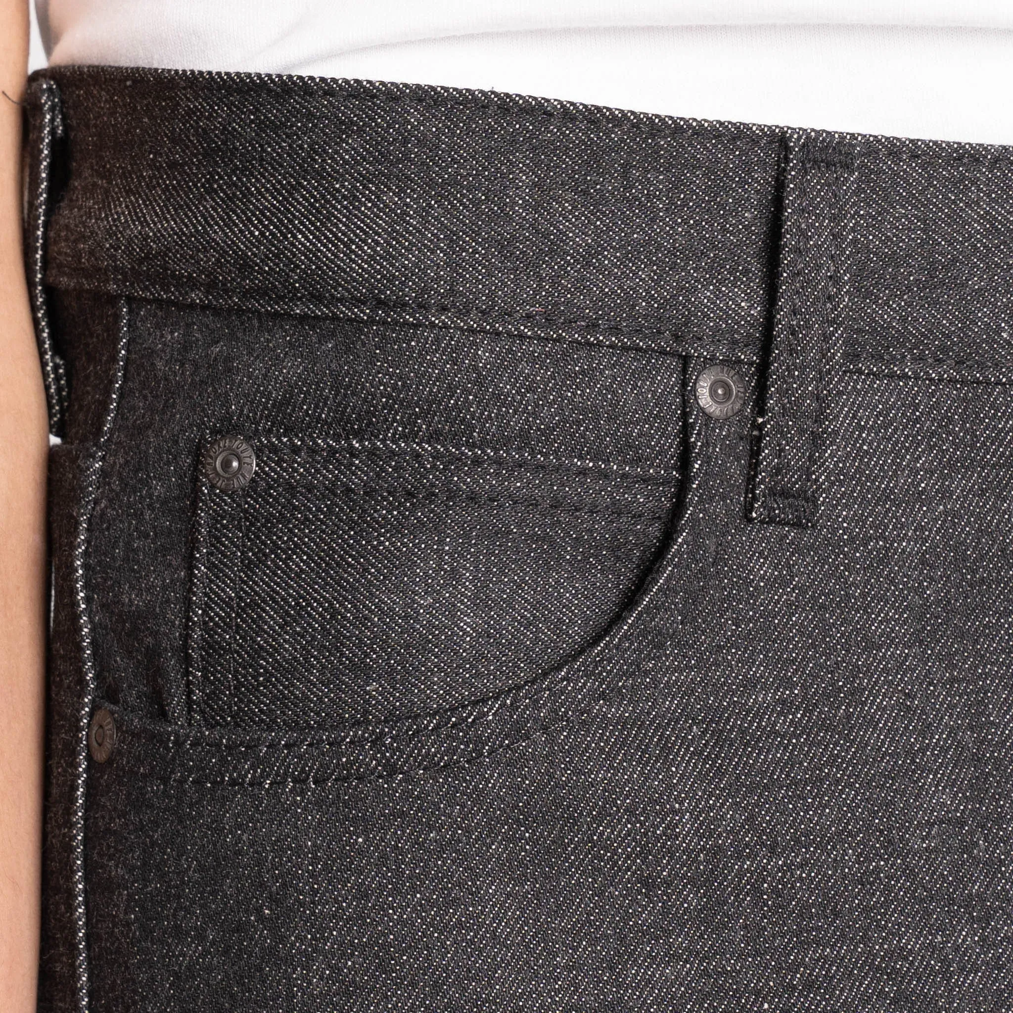 Super Guy - Yatagarasu Selvedge - Black Style Essential Flexible Waist
