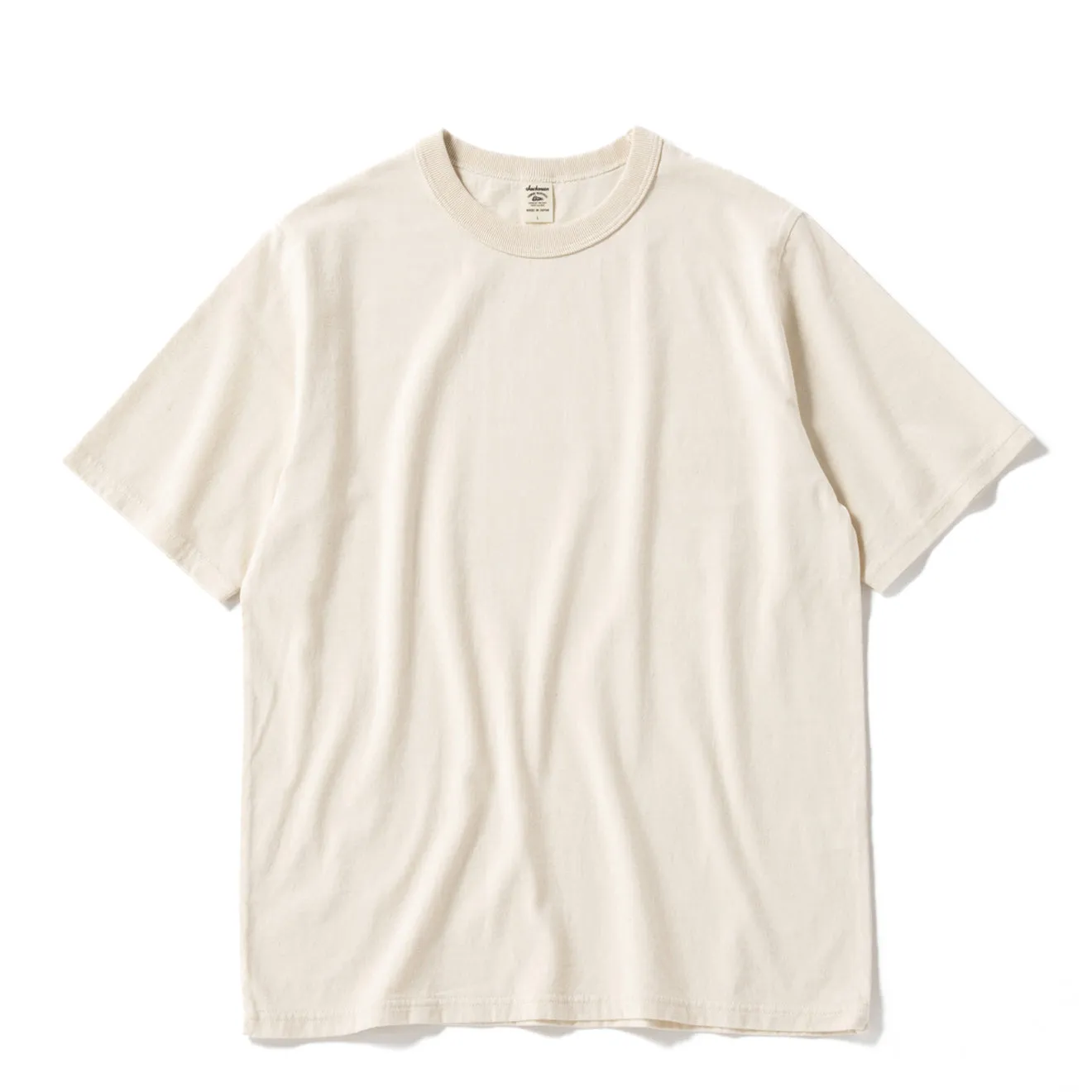 Natural Fiber Blend Lightweight Style Jackman Lead-Off T-Shirt Ecru