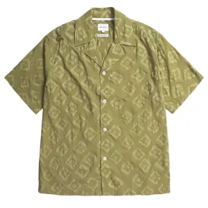 Quick Dry Construction Norse Projects Mads Batik SS Shirt Moss Green