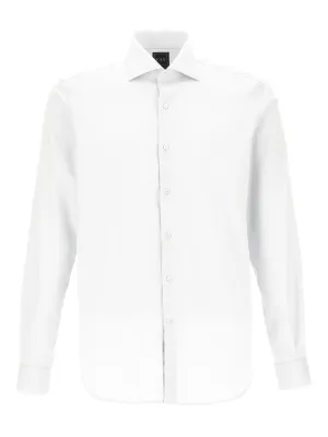 Breathable Fit Classic White Long-Sleeved Shirt With Structured Collar