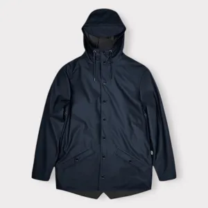 Breathable Mesh Panels Noise Reduced Fabric Rains Jacket W3 Navy