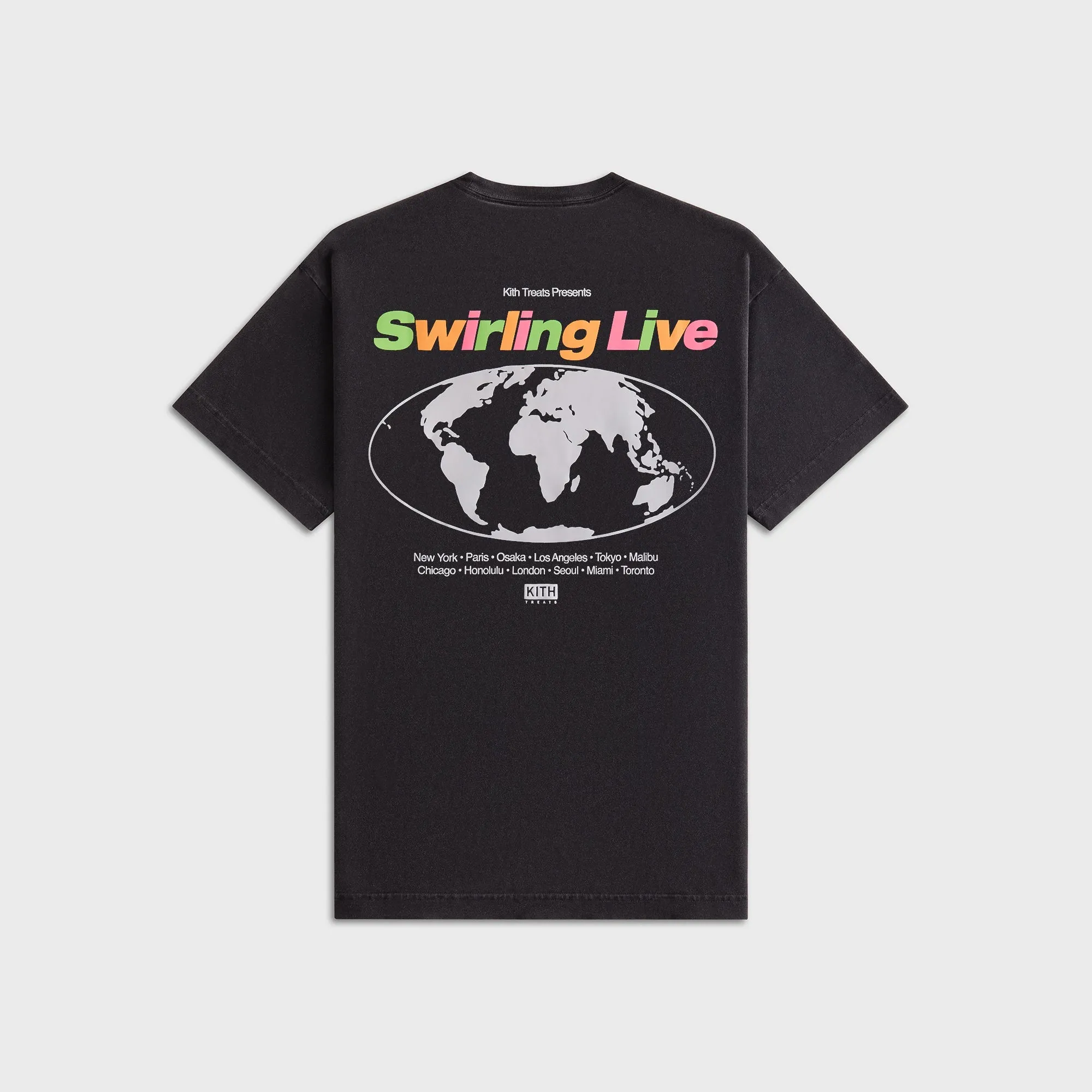 Stain Resistant Feminine Touch Kith Treats Bizarre Love Swirl Vintage Tee - Black