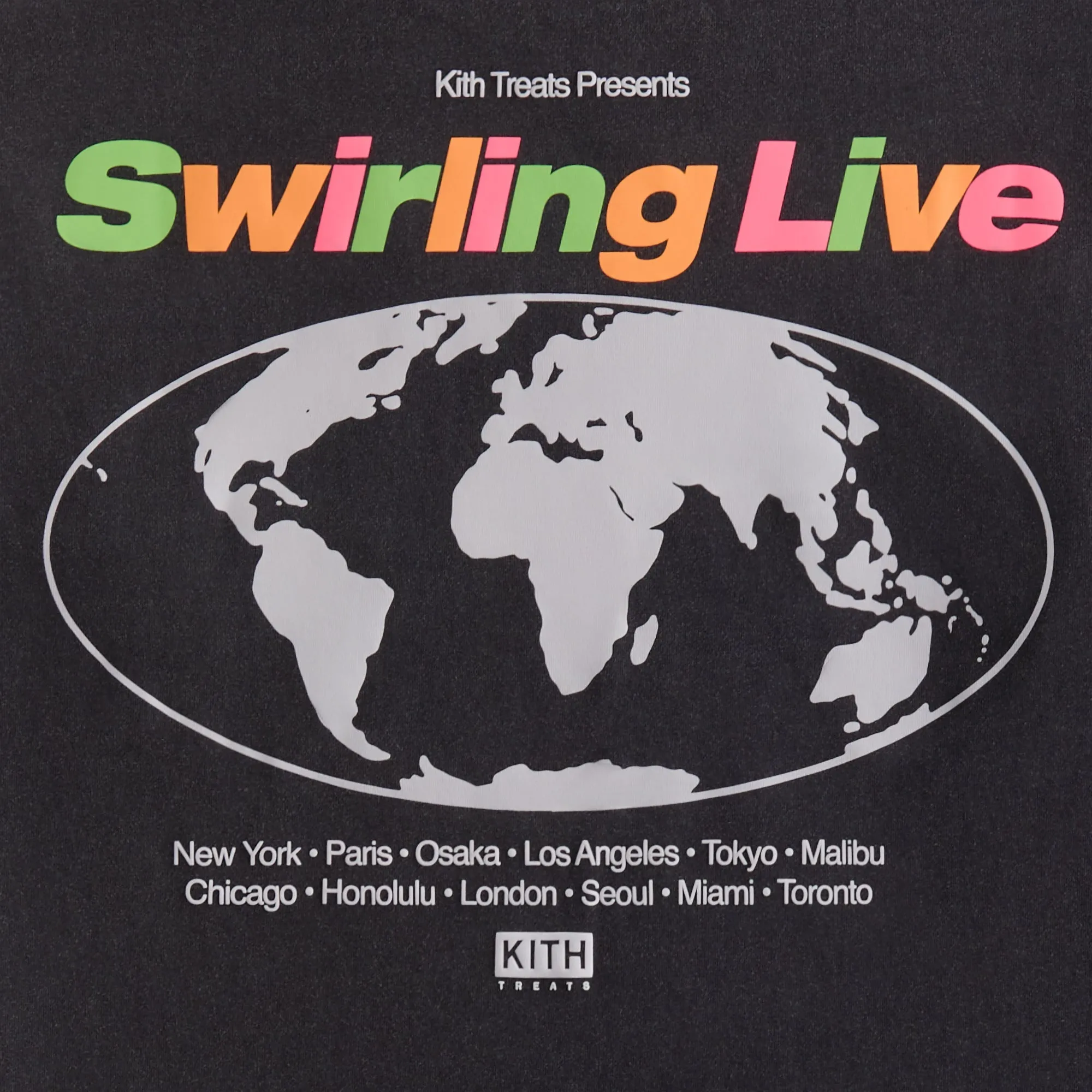 Kith Treats Bizarre Love Swirl Vintage Tee - Black Breathable apparel