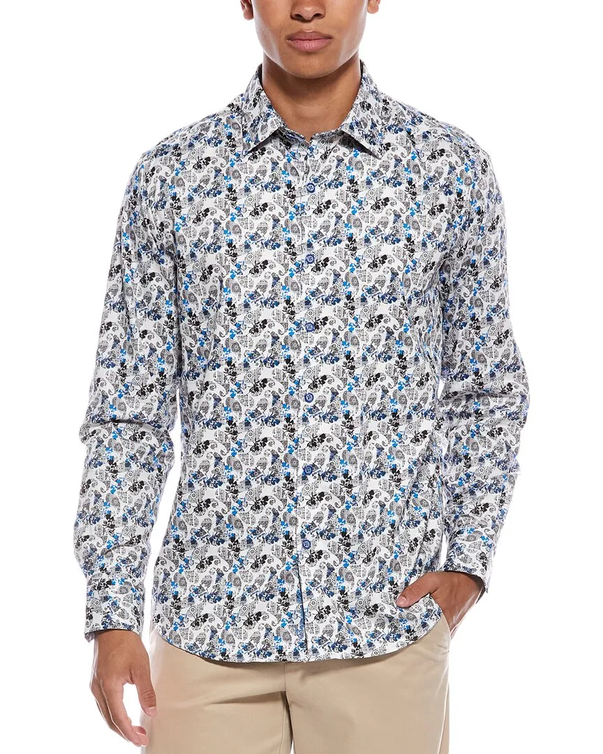 Vibrant Hue Casual Hangout Robert Graham Cardwell Classic Fit Woven Shirt