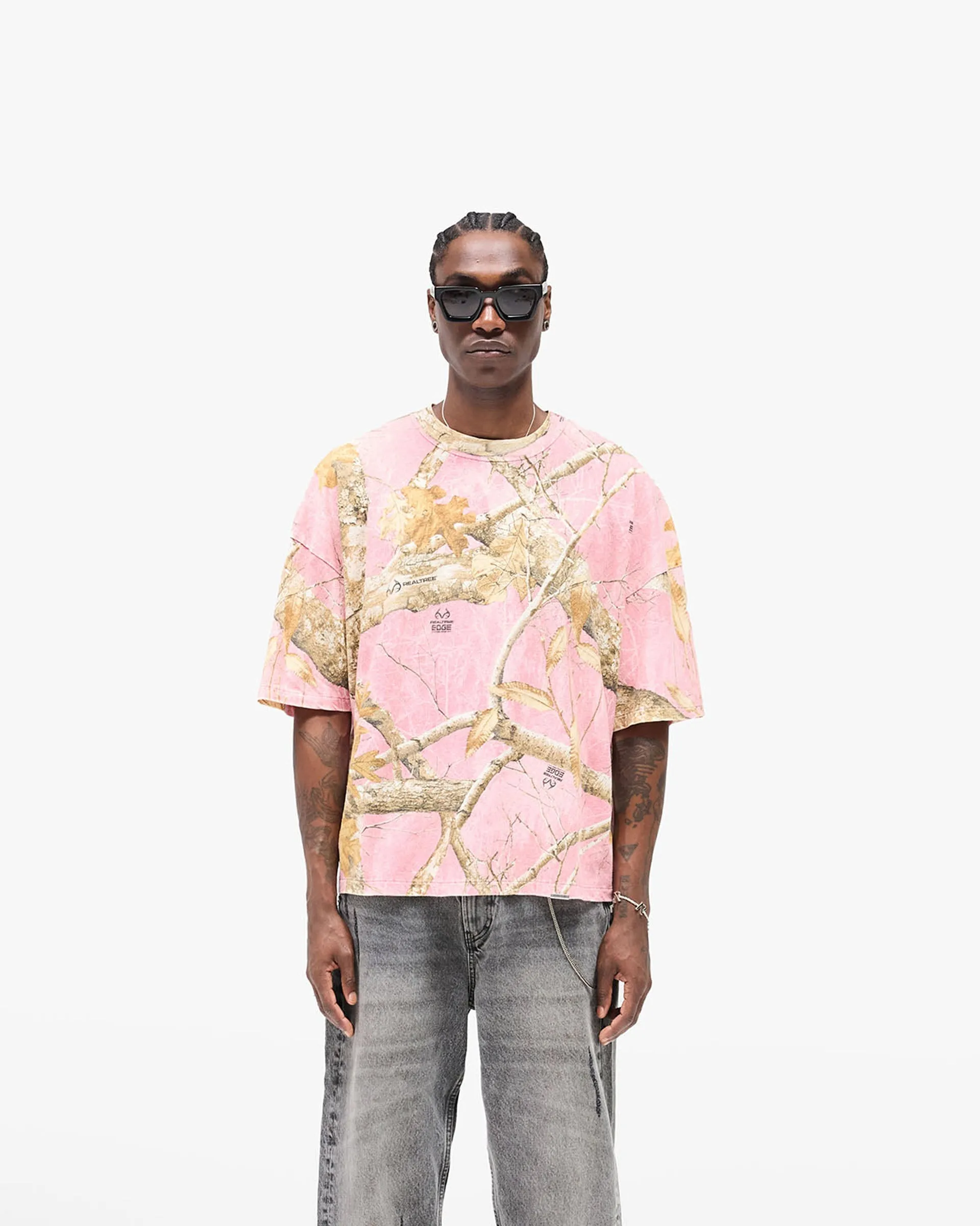 Realtree? T-Shirt - Washed Pink Camo Stylish and Comfortable Kids playfulness