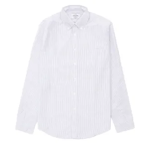 Daytime Look Portuguese Flannel L/S Oxford Button Down Belavista Shirt Stripe Lavanda