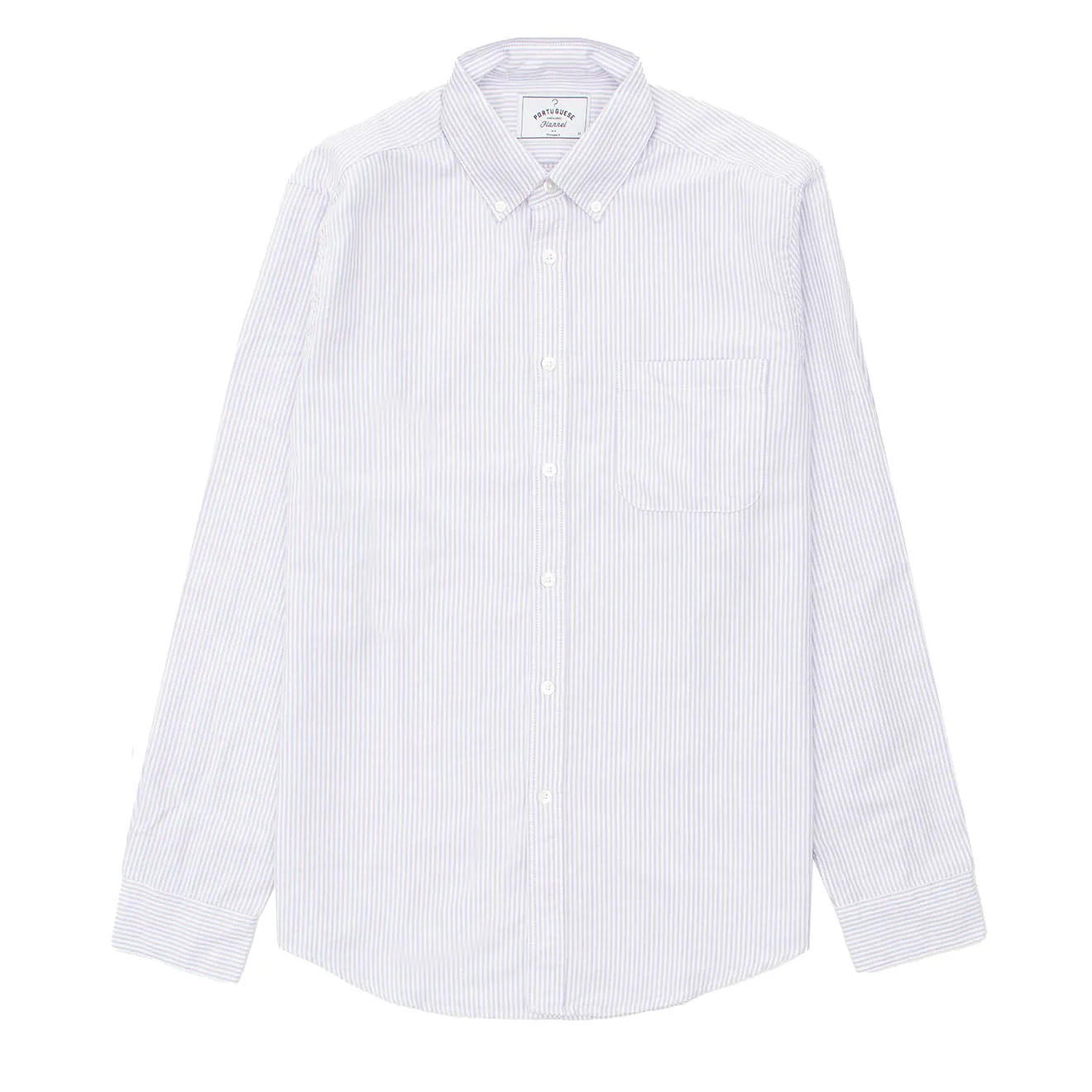 Daytime Look Portuguese Flannel L/S Oxford Button Down Belavista Shirt Stripe Lavanda
