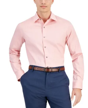 Alfani Dress Shirt Men's   Pastel Pink Slim-Fit Button Up FTS120 Durable Stitching Fashion staples
