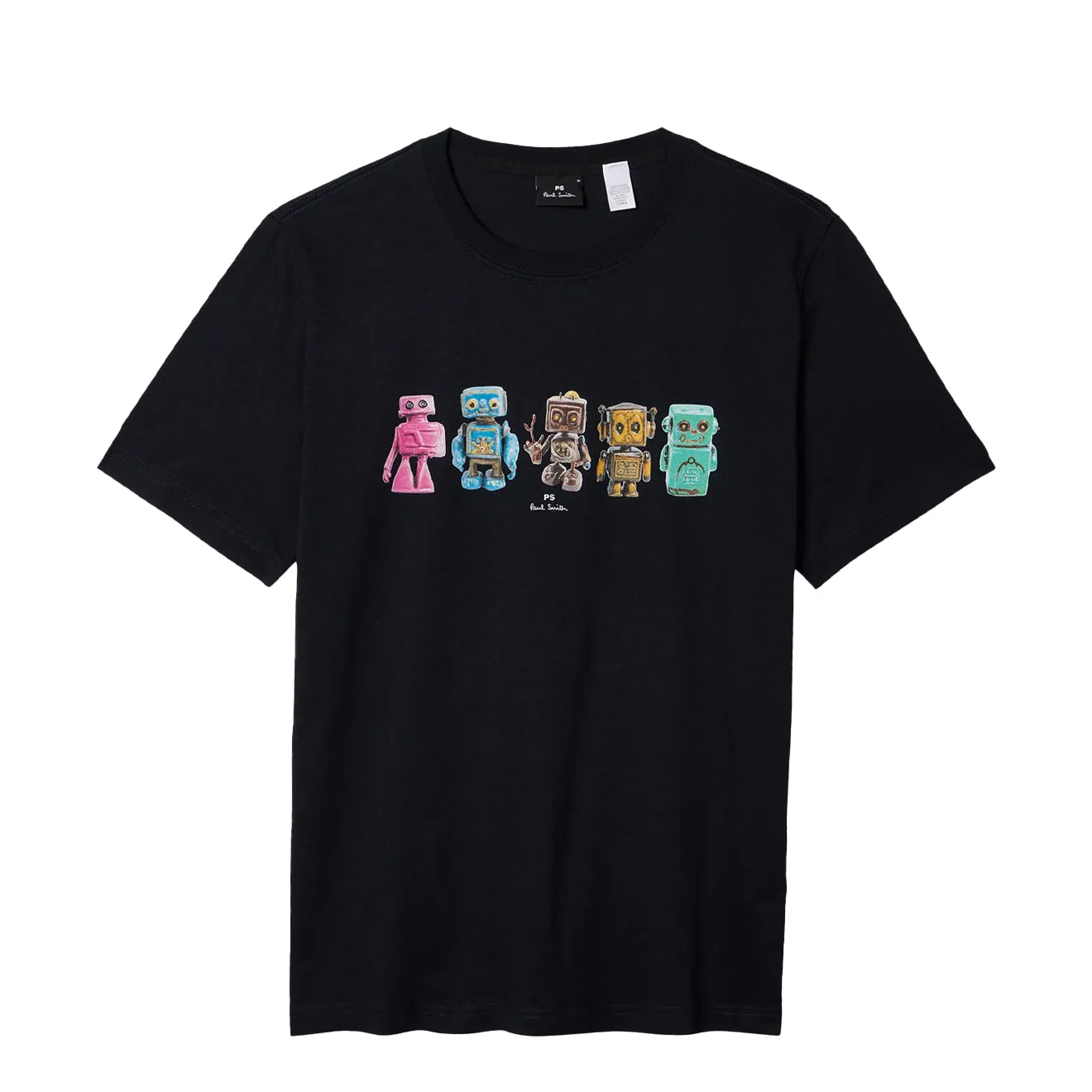 Paul Smith 'Robots' T-Shirt Navy Blue DurableStitching Roomy Waistband