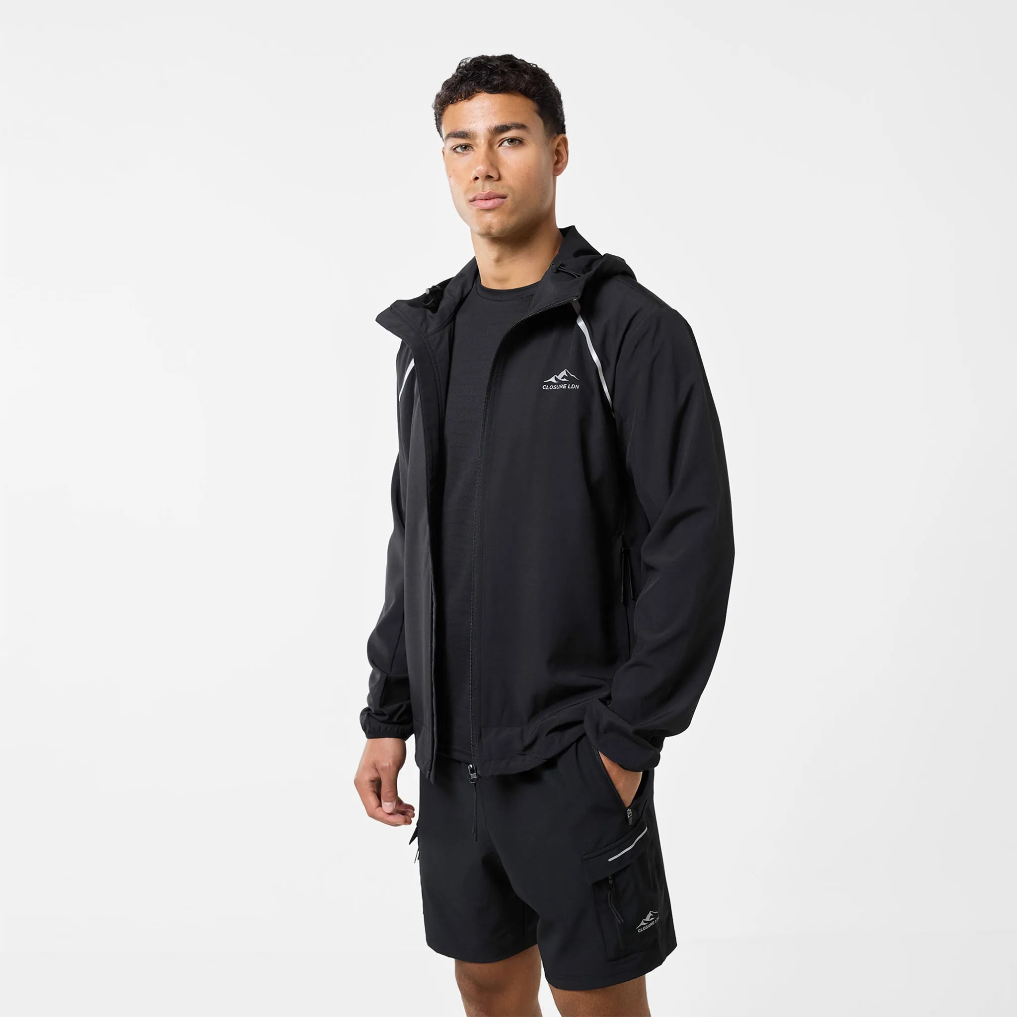 Dynamic flex Reflective Core Windbreaker | Black