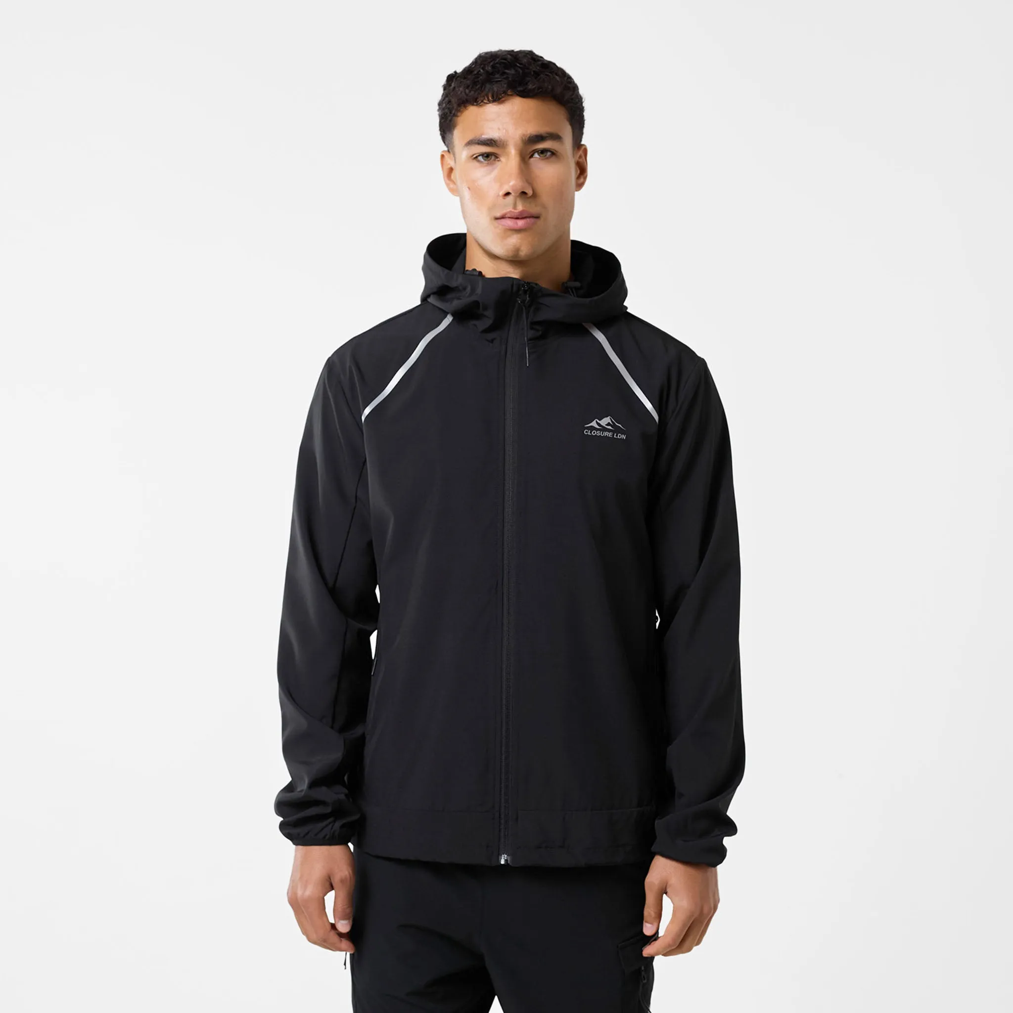 Reflective Core Windbreaker | Black Wool blend