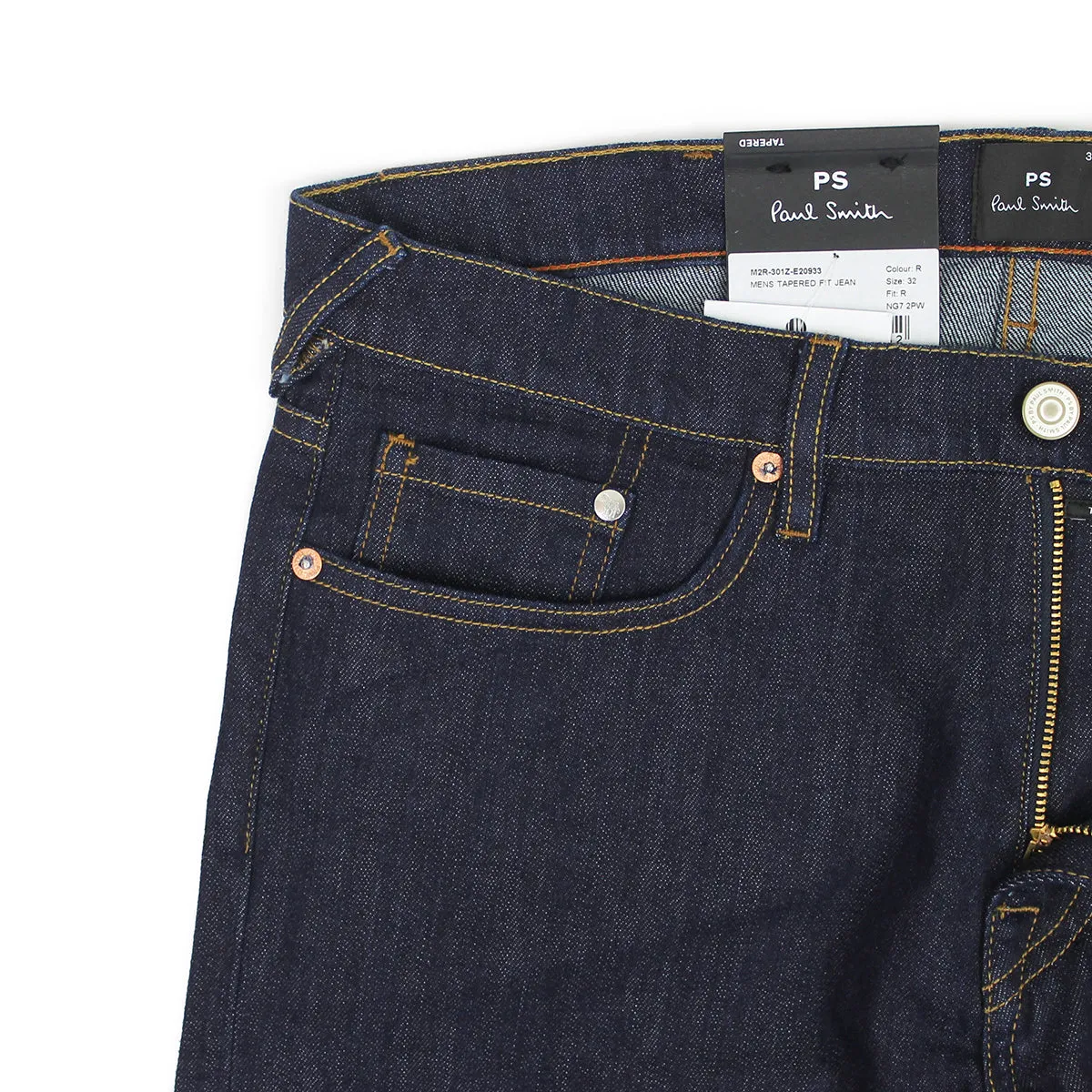 Go Out Style PS Paul Smith - Tapered Fit Jeans in Dry Indigo