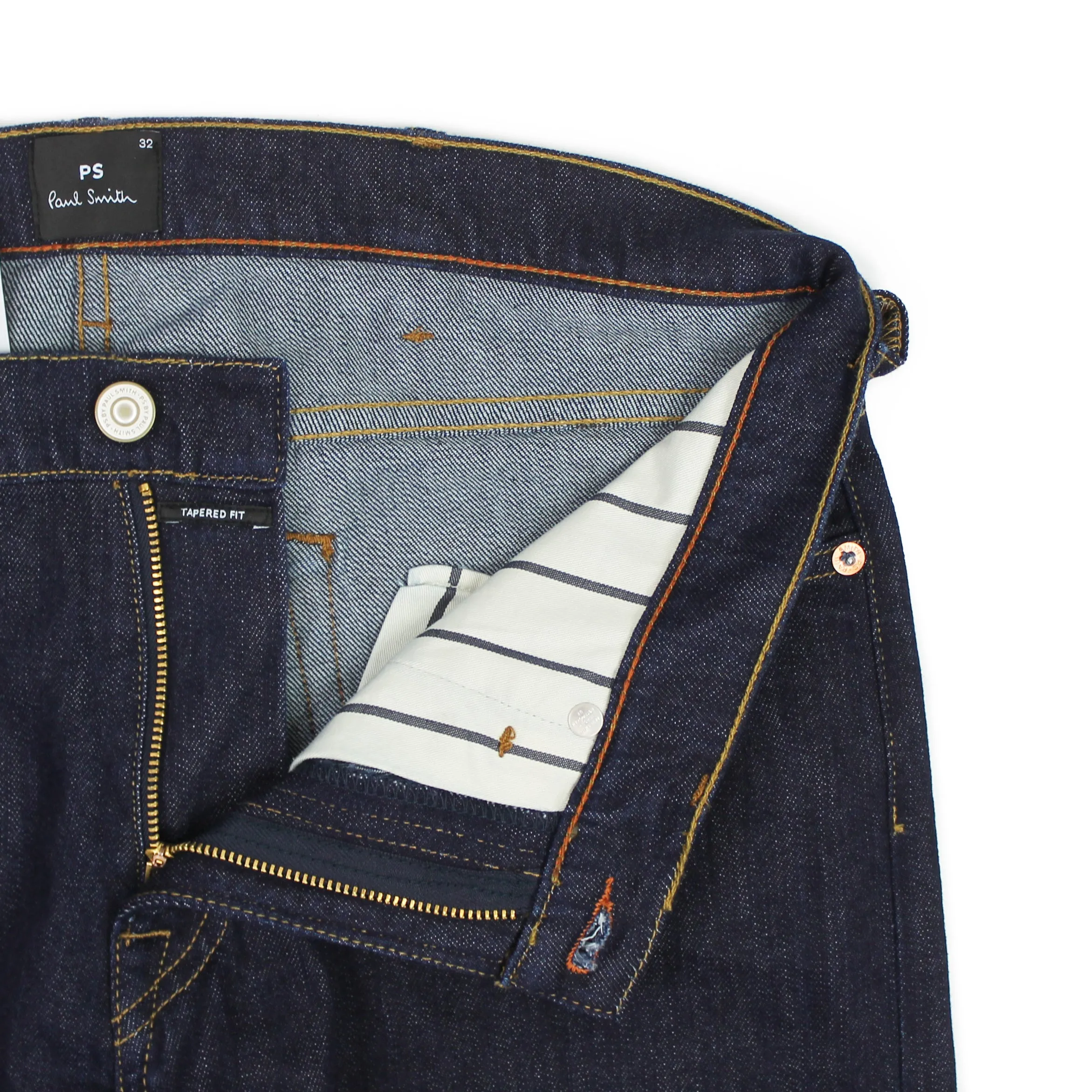 PS Paul Smith - Tapered Fit Jeans in Dry Indigo Elegant Party Look Winter Warmth