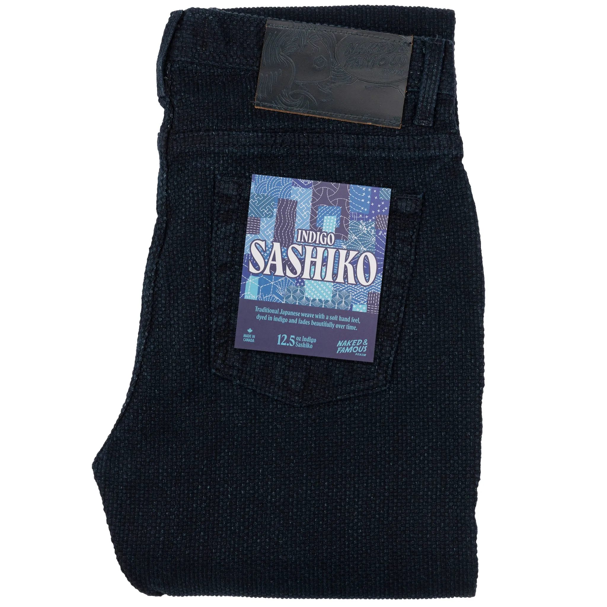 Super Guy - Indigo Sashiko Comfy Fit Weekend Getaway Stylish