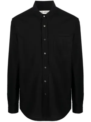 Chill Fit Plus Size Black Silk Classic Collar Shirt