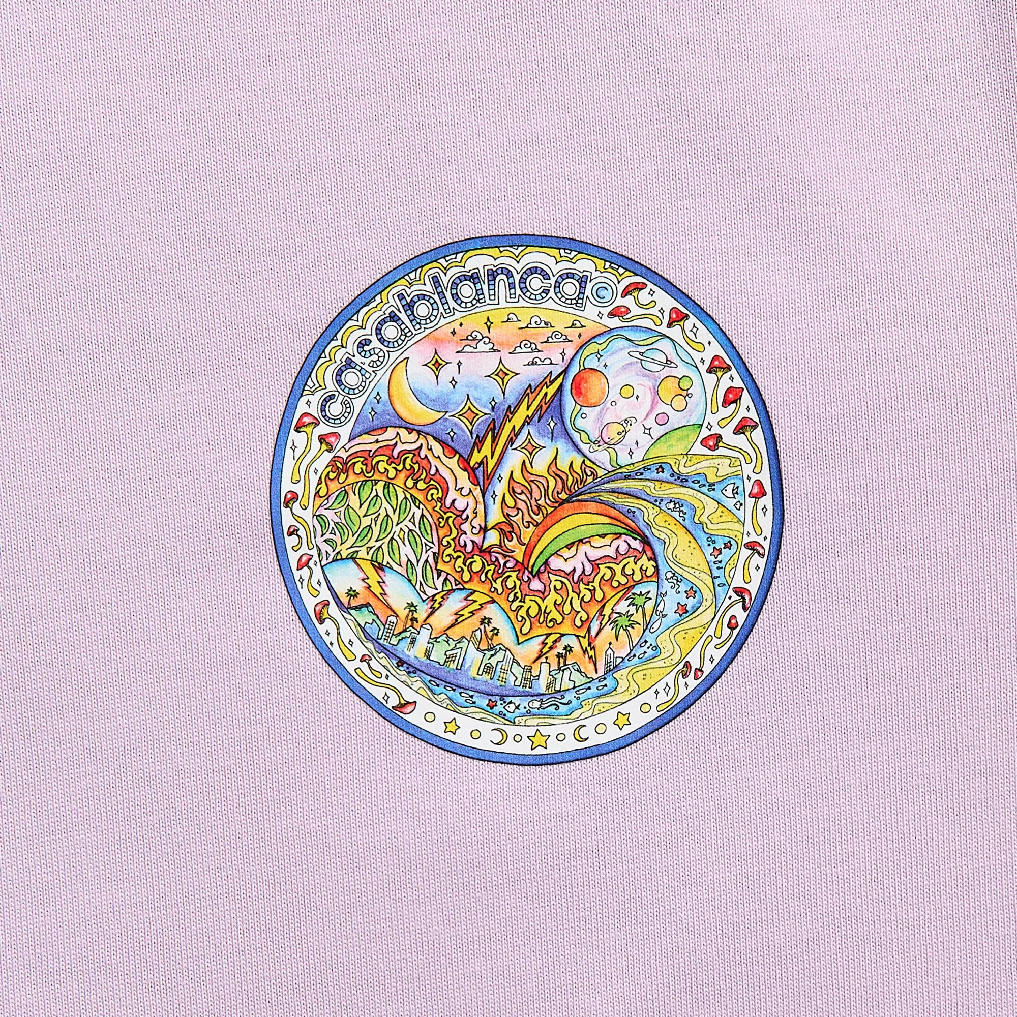 Chic Outfit Light Trend Casablanca The Four Elements Printed Tee - Purple