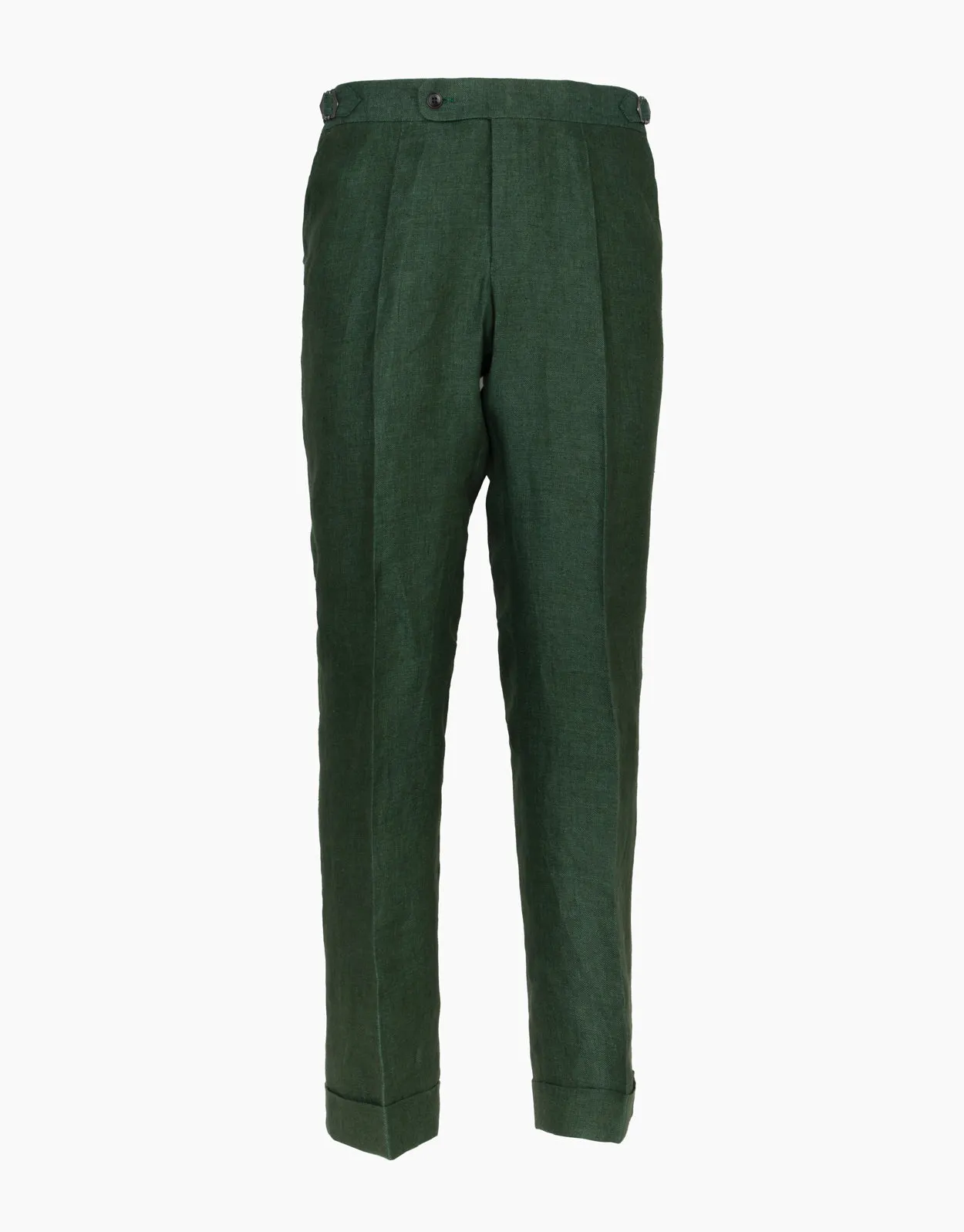 Minimal Design Evans Forest Green Linen Trouser
