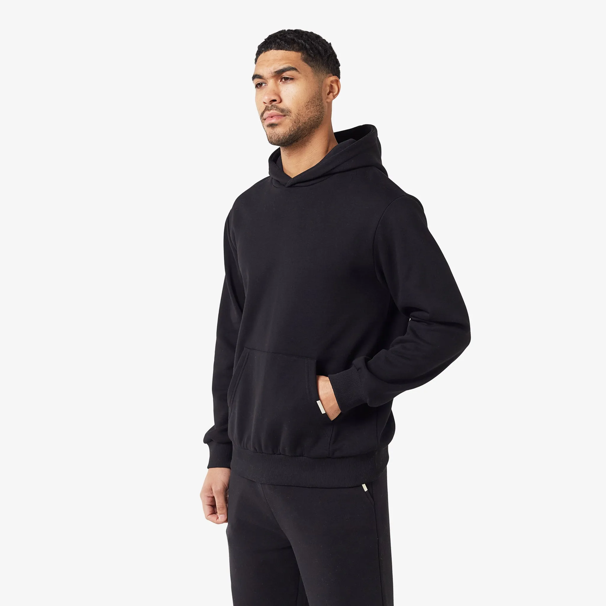 Relaxed Fit Hoodie | Black product generic practicality Cold Weather Protection