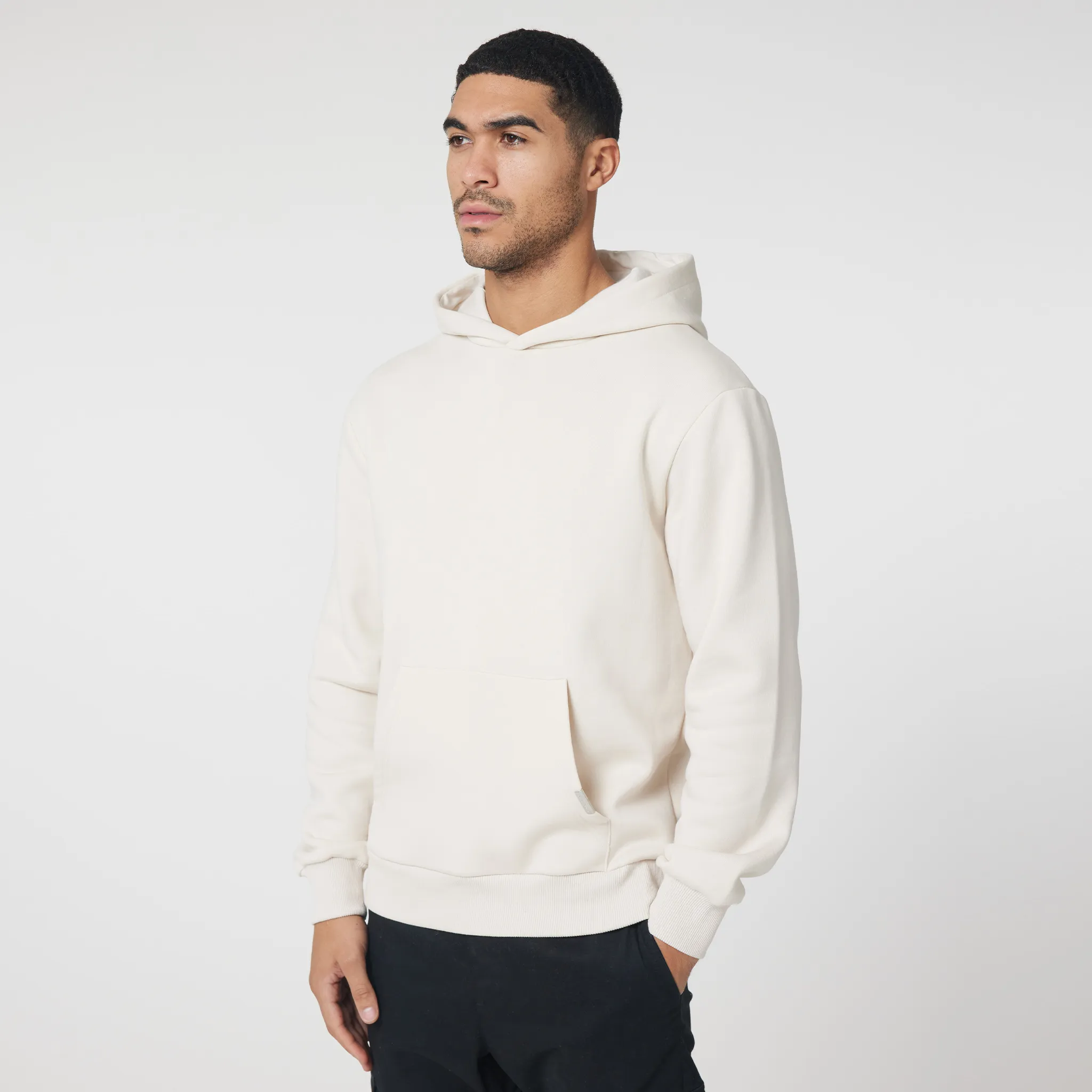 Suede Soft Comfort Relaxed Fit Hoodie | Light Stone