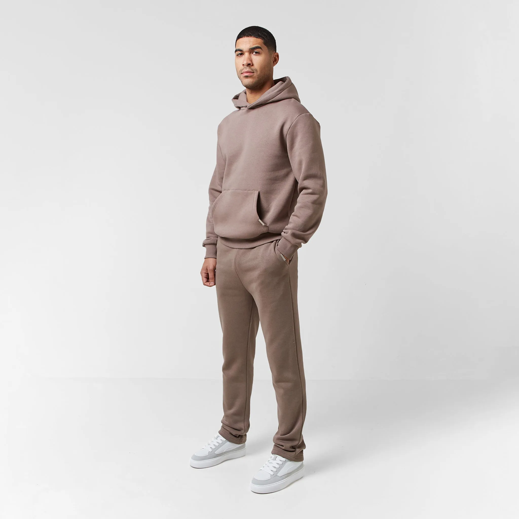 Relaxed Fit Hoodie | Washed Brown product metallic glamour Layered
