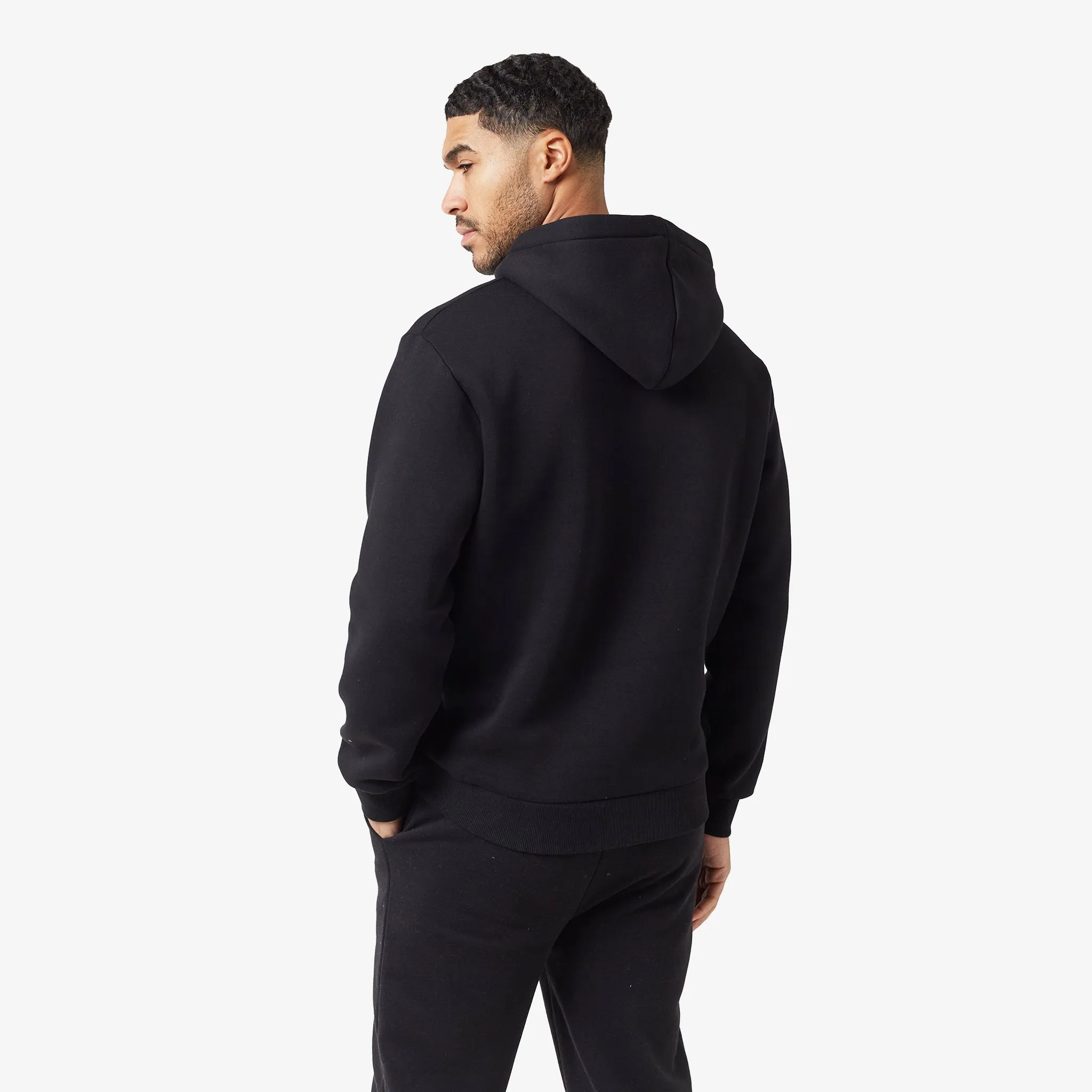 Premium Style Relaxed Fit Signature Hoodie | Black