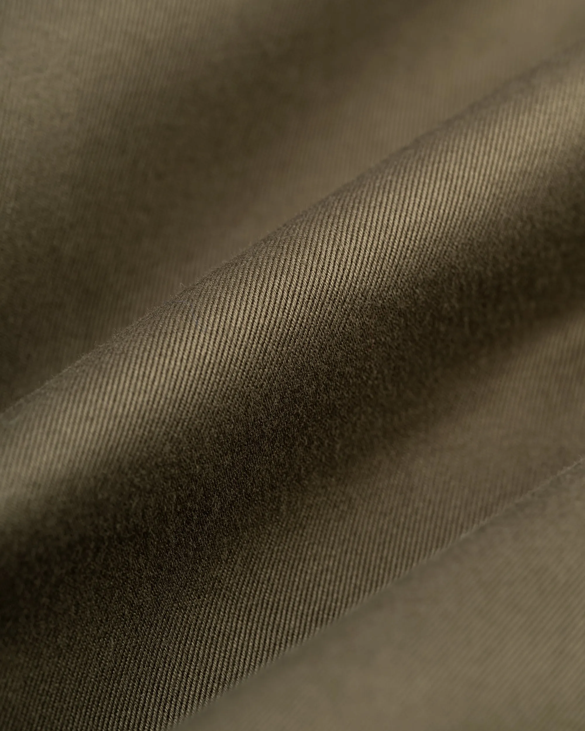 Vintage Wash Sleek Look Made-in-Canada Olive Cotton Drill Cloth Trousers