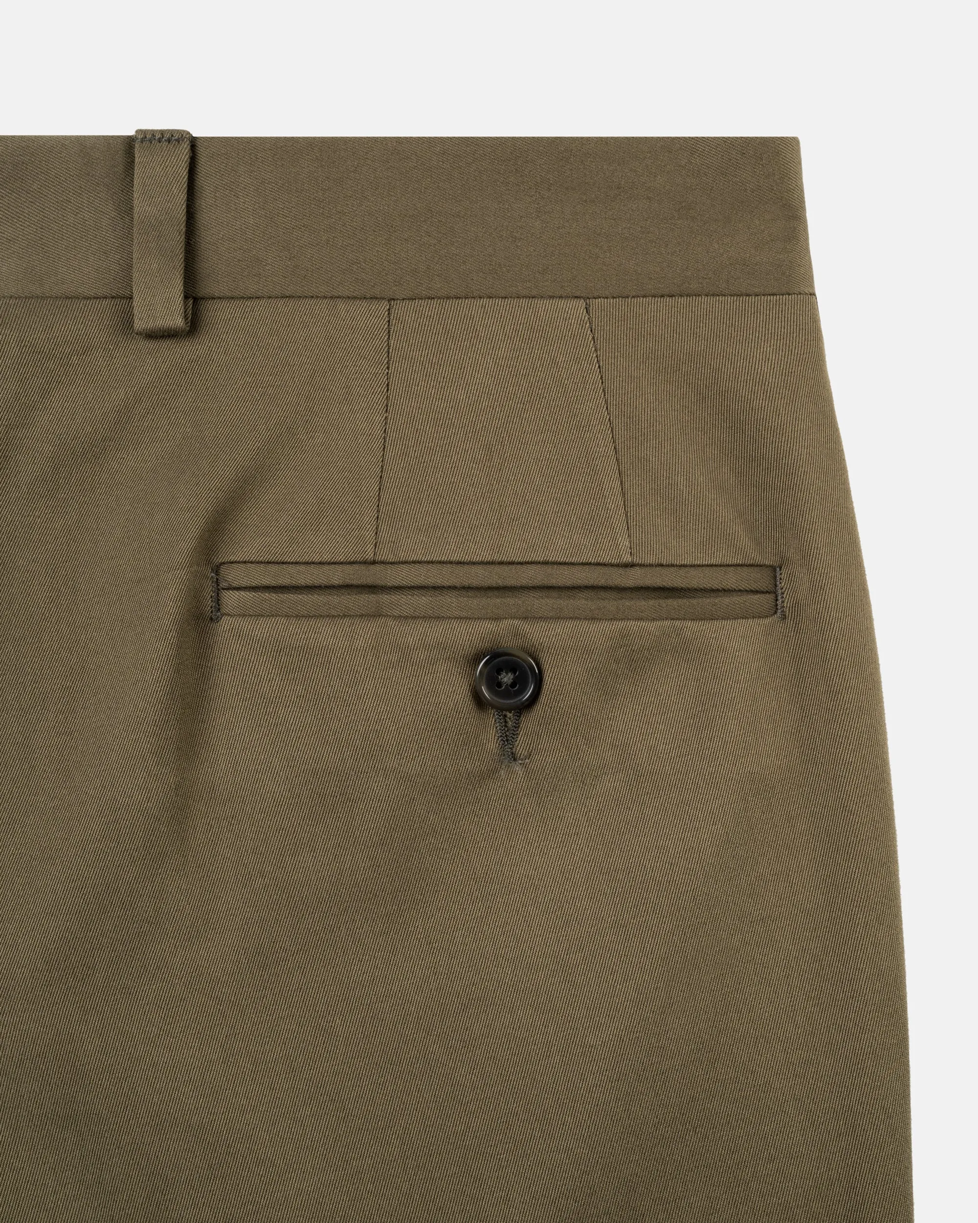 Sustainable Fabric Comfortable Fit Look Made-in-Canada Olive Cotton Drill Cloth Trousers