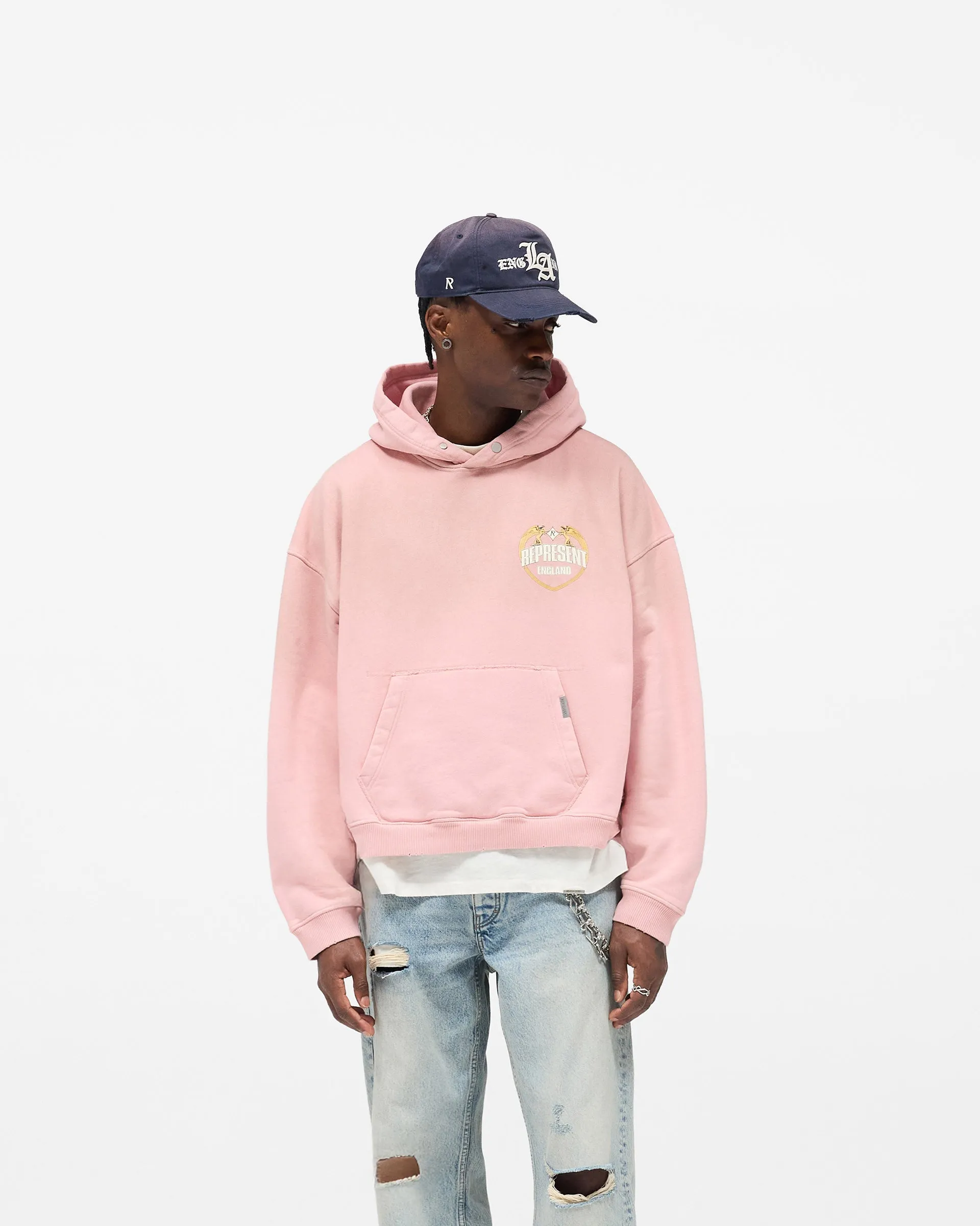 Warm Layer Pullover Represent Angel Border Hoodie - Quartz