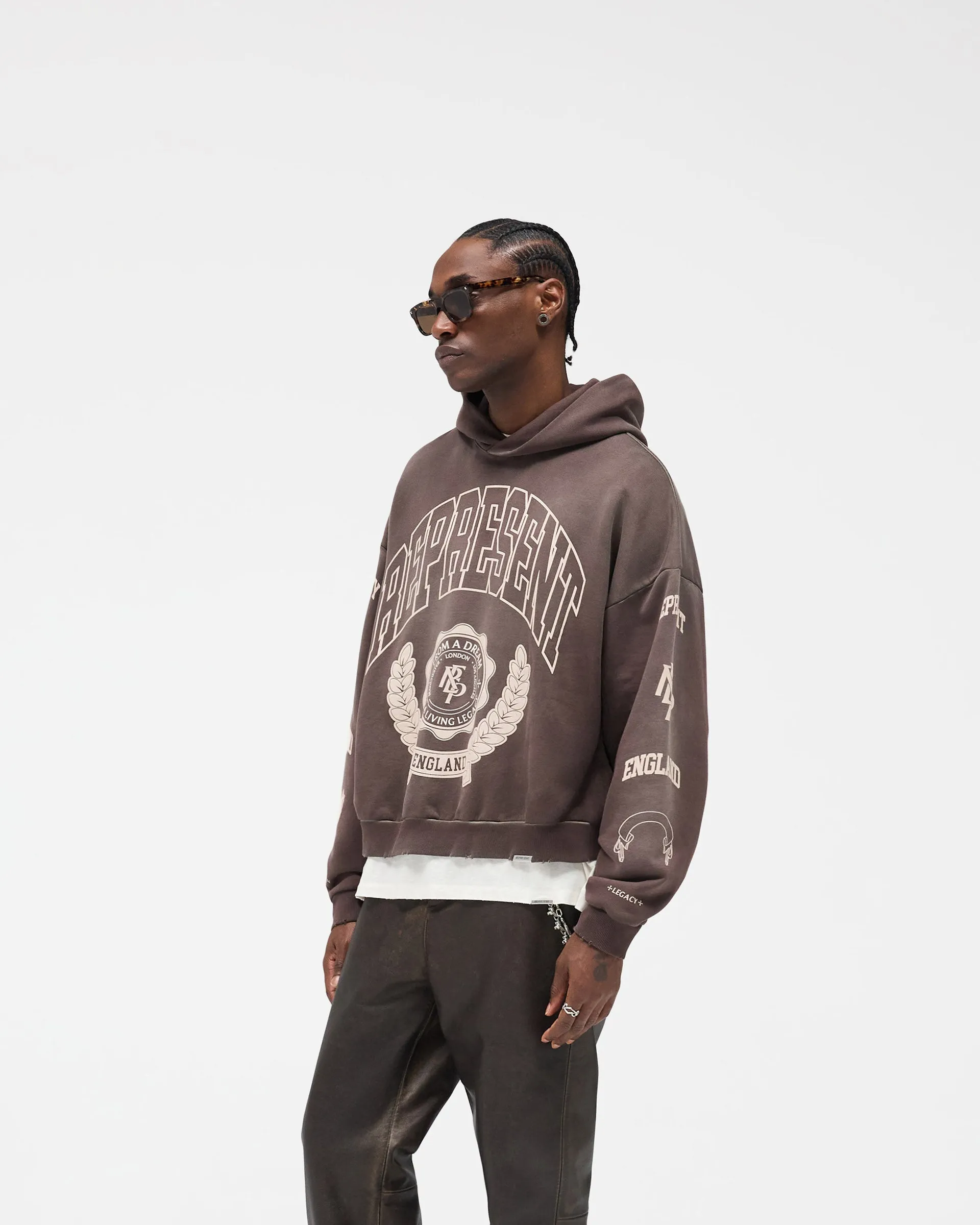 Represent Legacy Crest Hoodie - Nero Easy Wear product brooch style