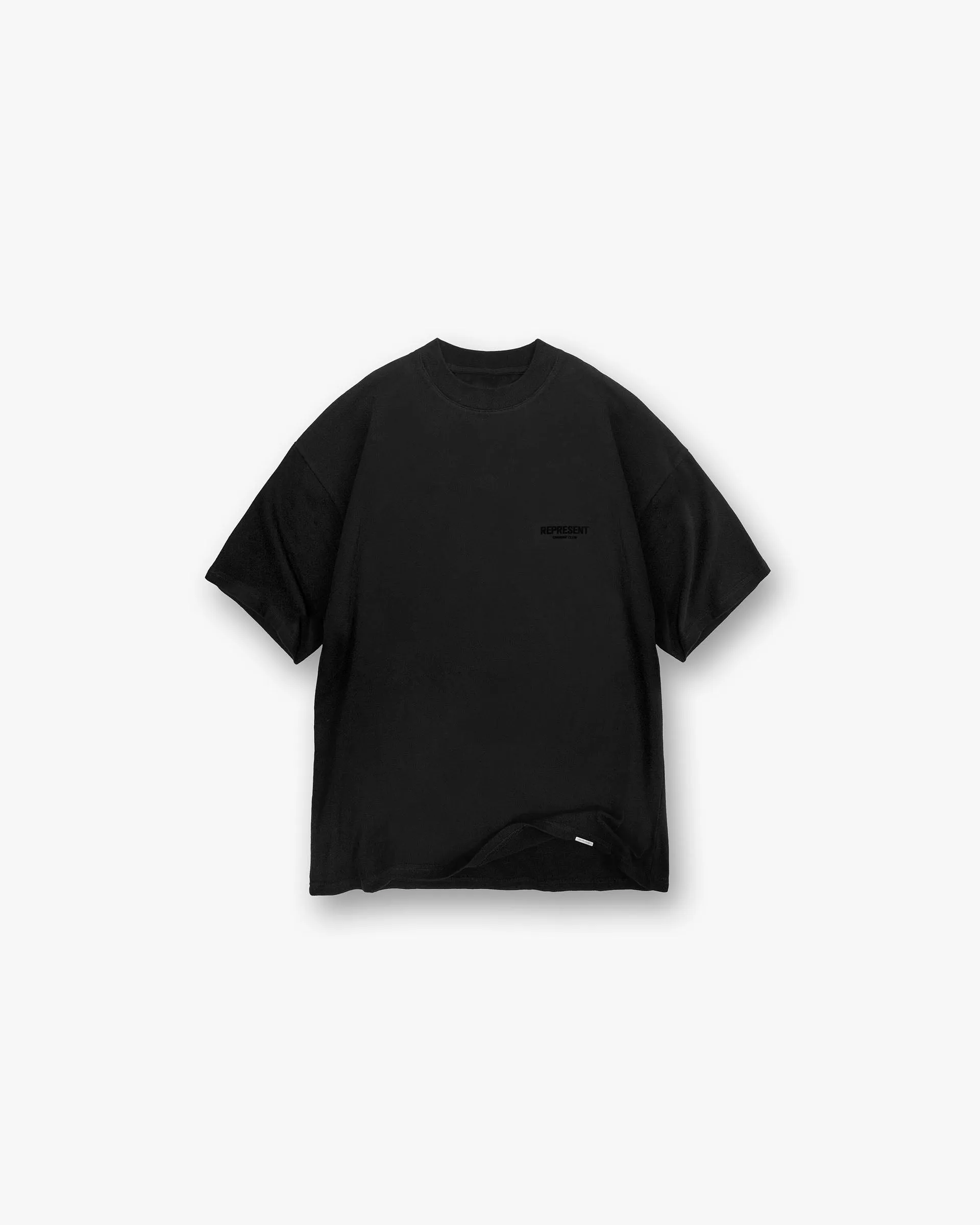 Represent Owners Club Flocked T-Shirt - Black Quick Change
