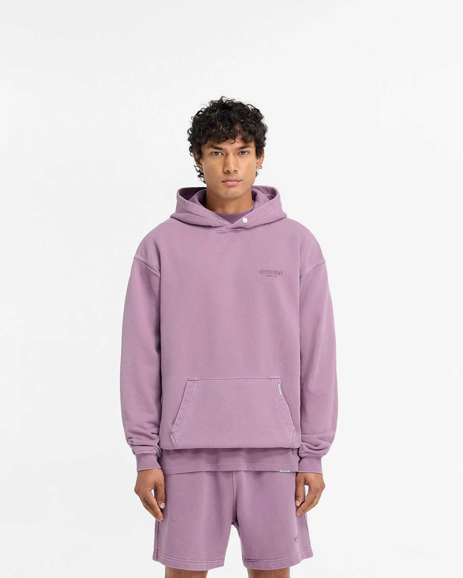Represent Owners Club Hoodie - Mid Purple comfortable for sitting fit for home