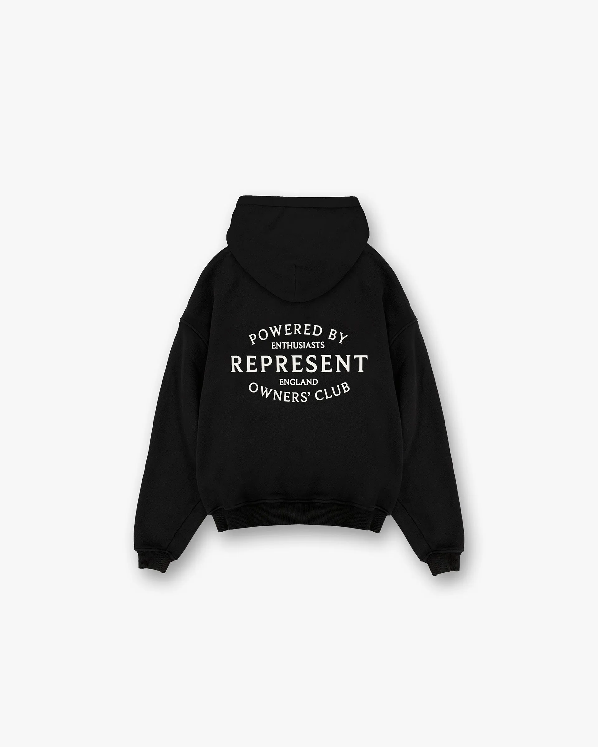 Zip Closure product quilted lining comfort Represent Owners Club Stamp Hoodie - Jet Black