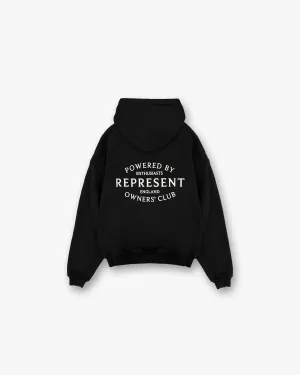 Zip Closure product quilted lining comfort Represent Owners Club Stamp Hoodie - Jet Black
