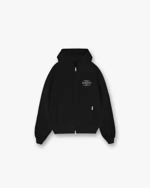 button detail Represent Owners Club Stamp Zip Up Hoodie - Jet Black