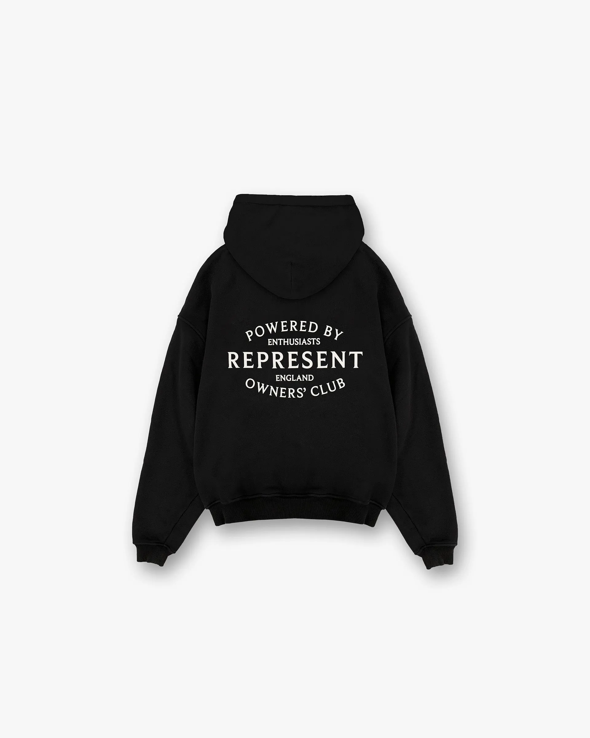 Represent Owners Club Stamp Zip Up Hoodie - Jet Black Casual Jacket Essential Layer