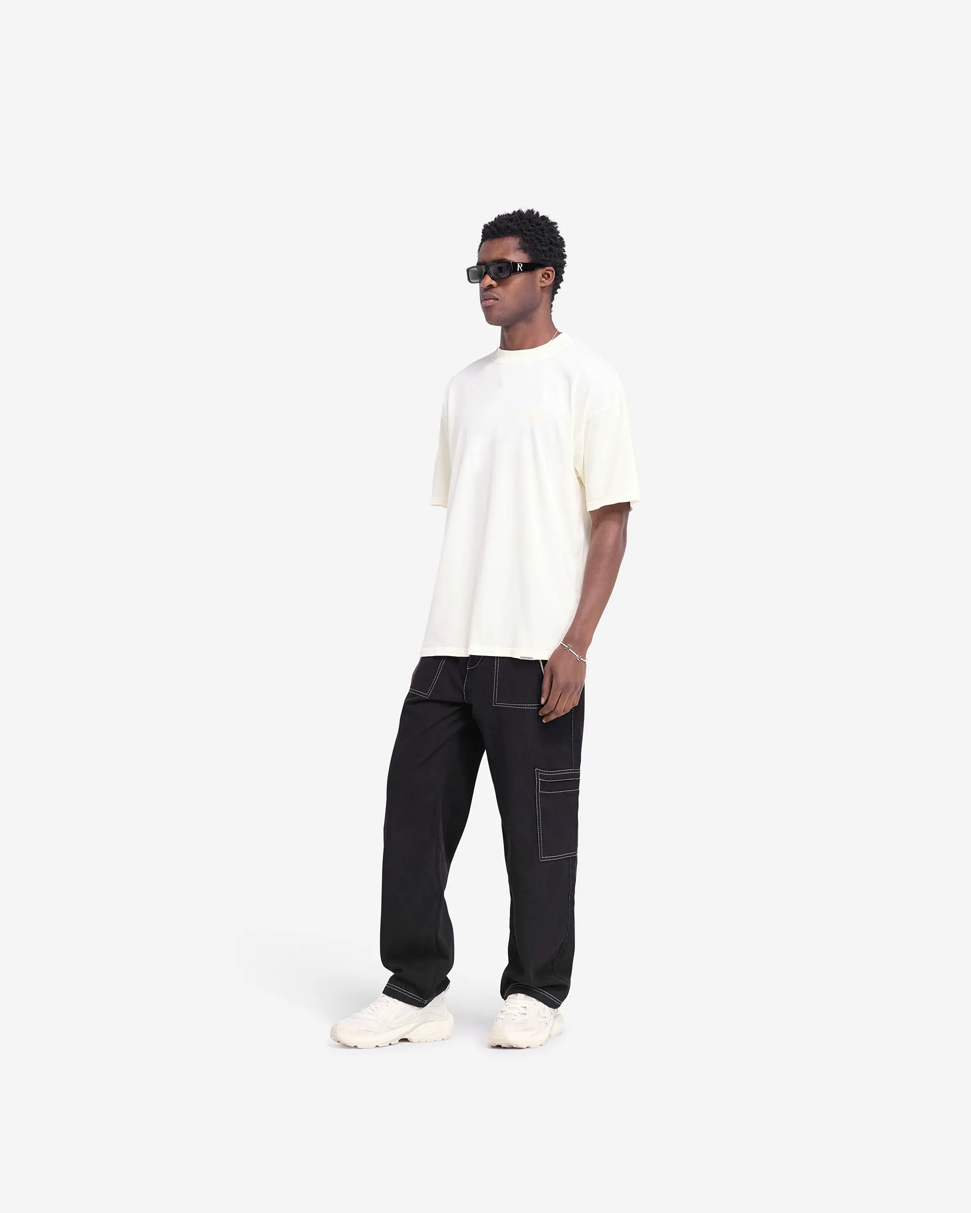 Double Stitched Seams Comfy Stretch Wear Represent Owners Club T-Shirt - Buttercream